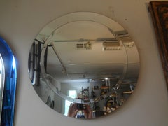 Italian Modern Fontana Arte Inspired Beveled Mirror