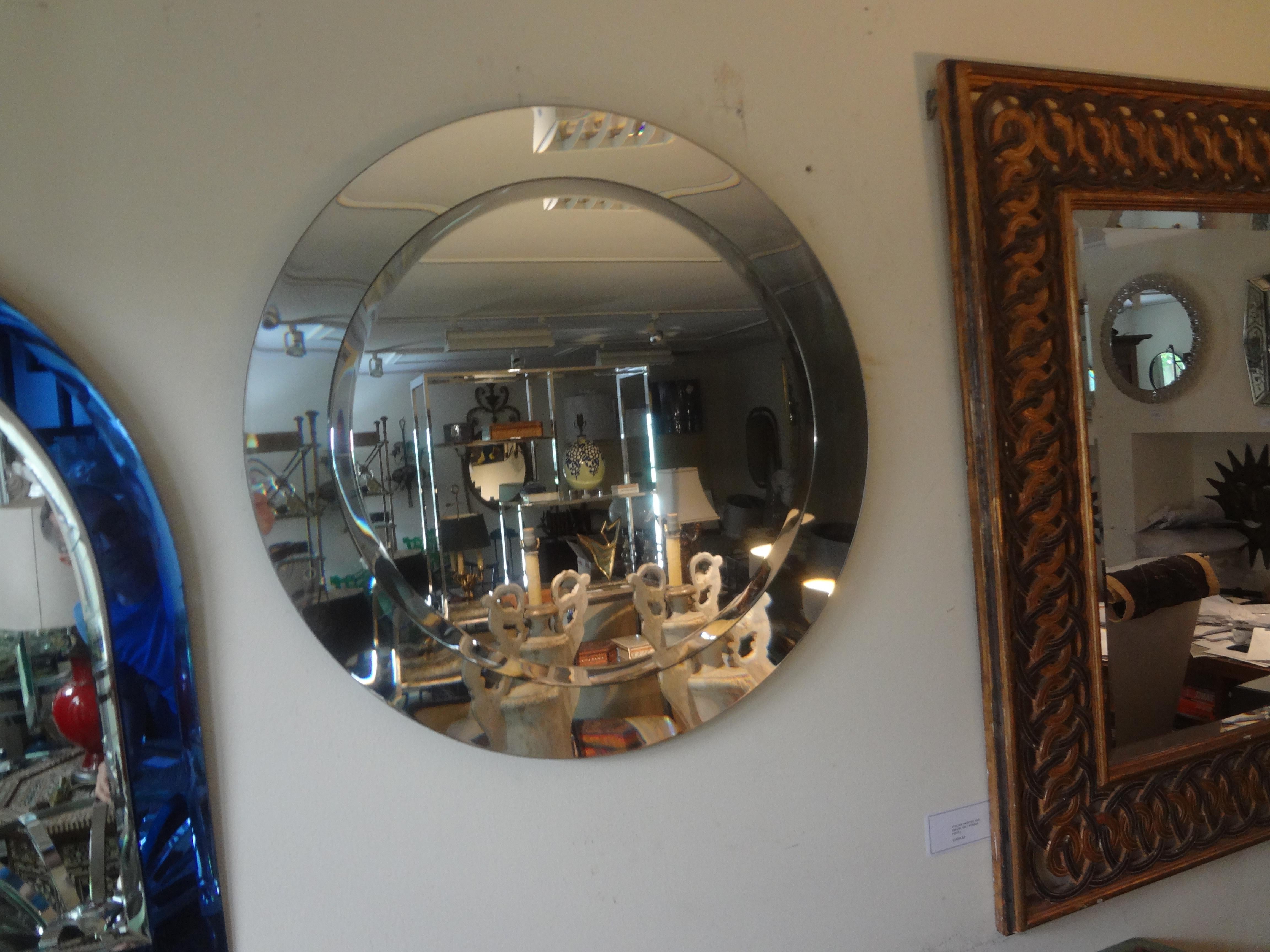 Italian Modern Fontana Arte Inspired Beveled Mirror For Sale 4