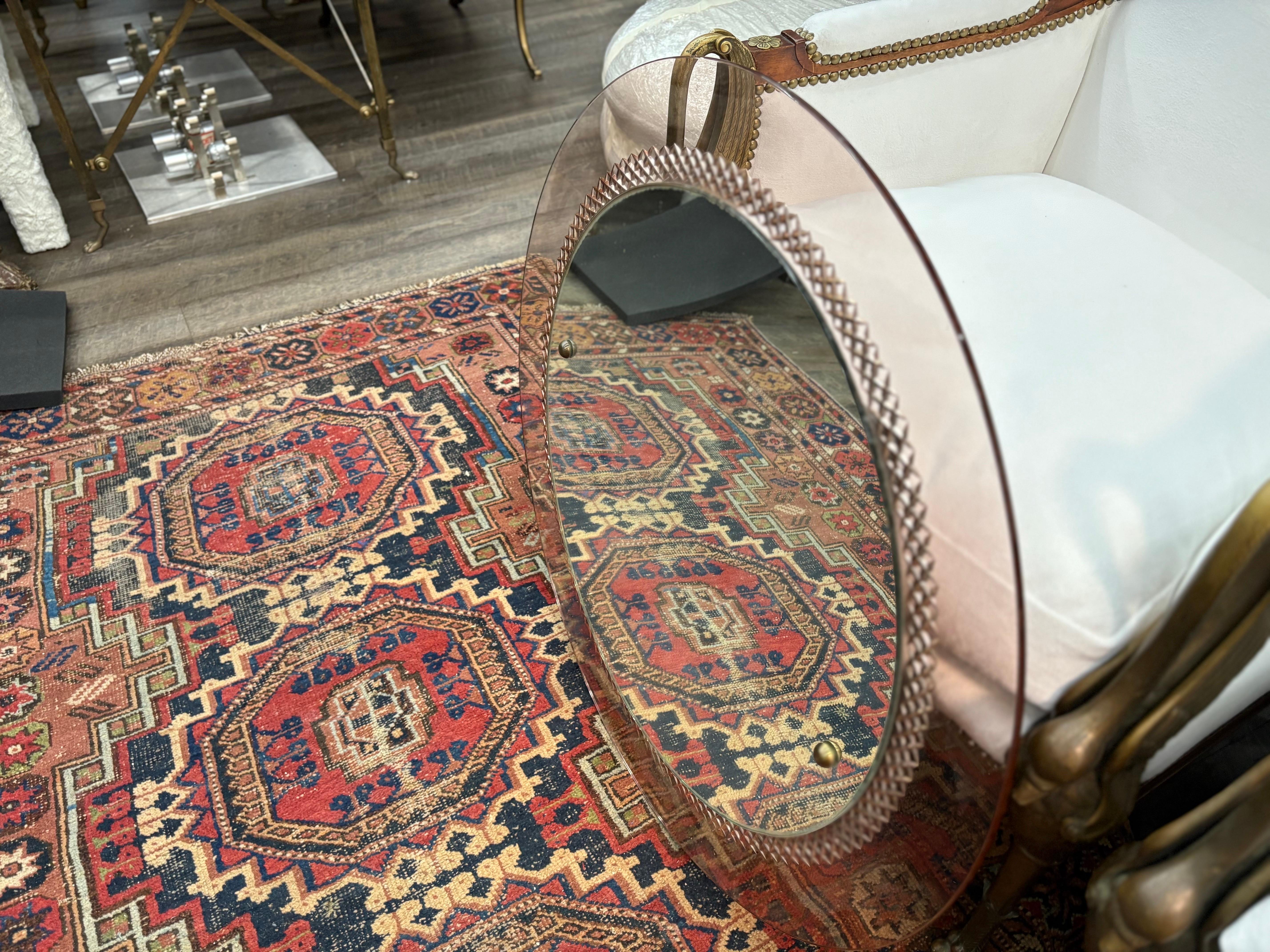 Miroir moderne italien inspiré de Fontana Arte en vente 2