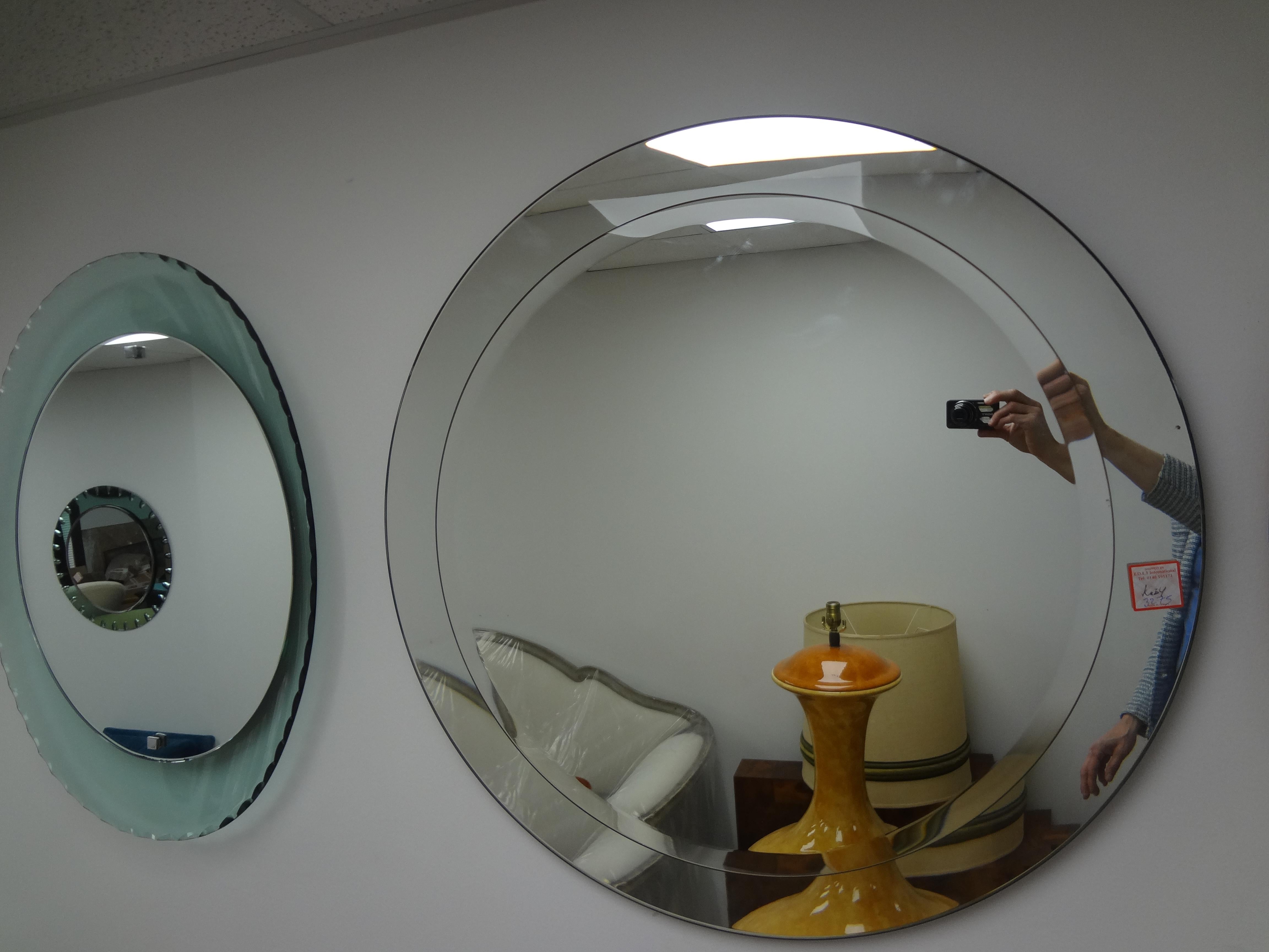Mid-Century Modern Italian Modern Fontana Arte Style Beveled Mirror For Sale