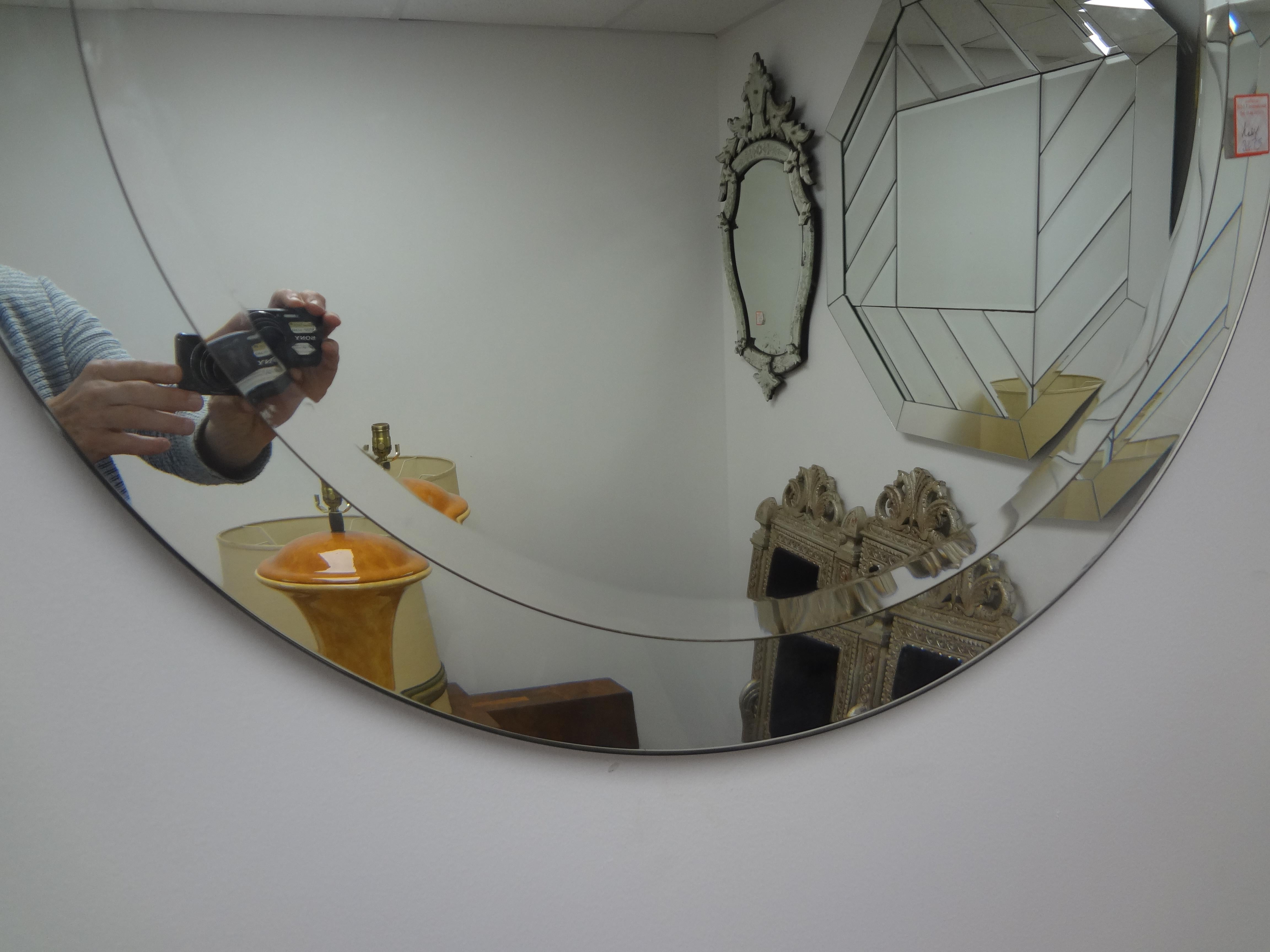 Italian Modern Fontana Arte Style Beveled Mirror For Sale 1