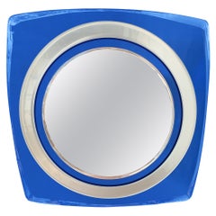 Specchio blu moderno italiano in stile Fontana Arte