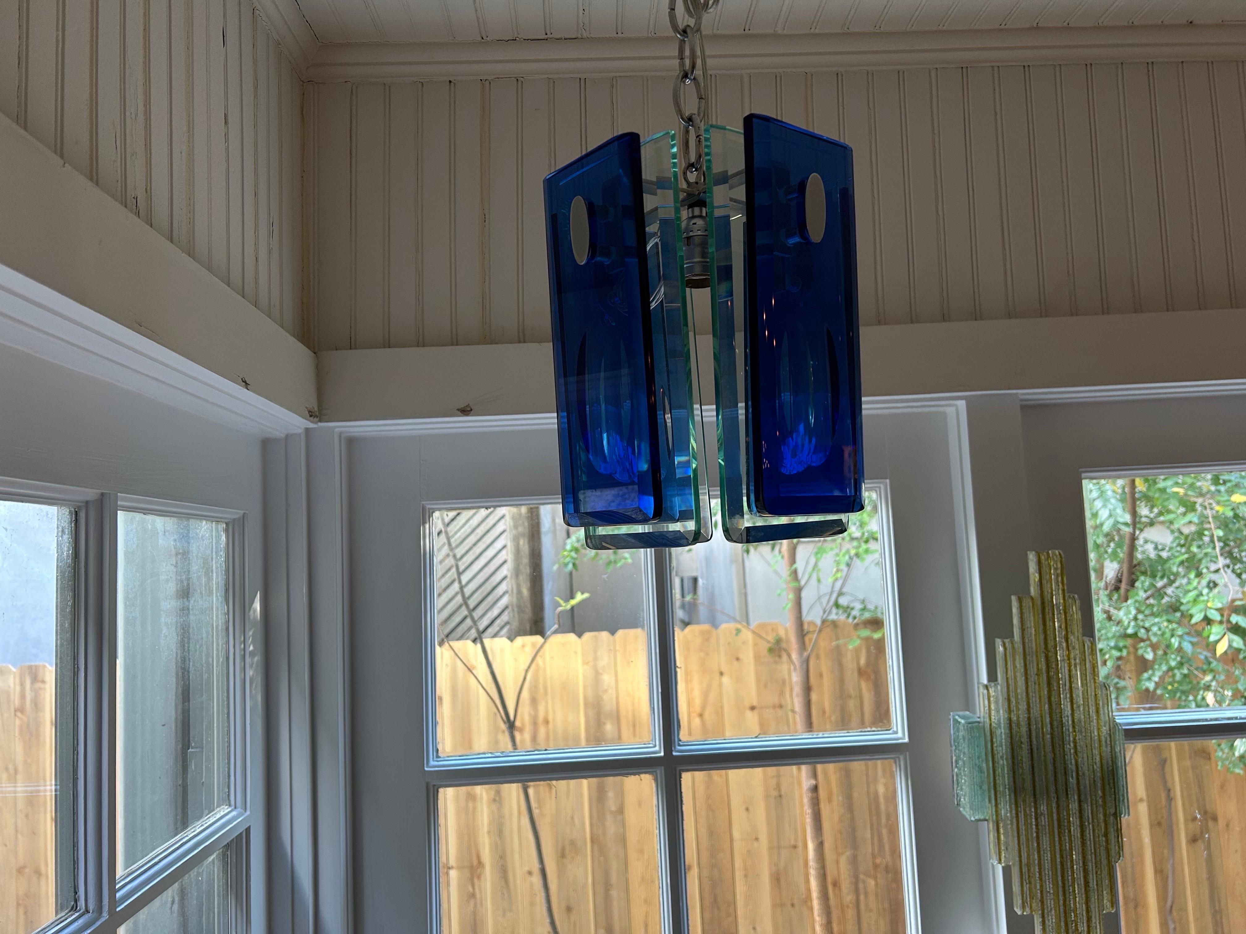 Italian Modern Fontana Arte Style Pendant Or Lantern For Sale 3