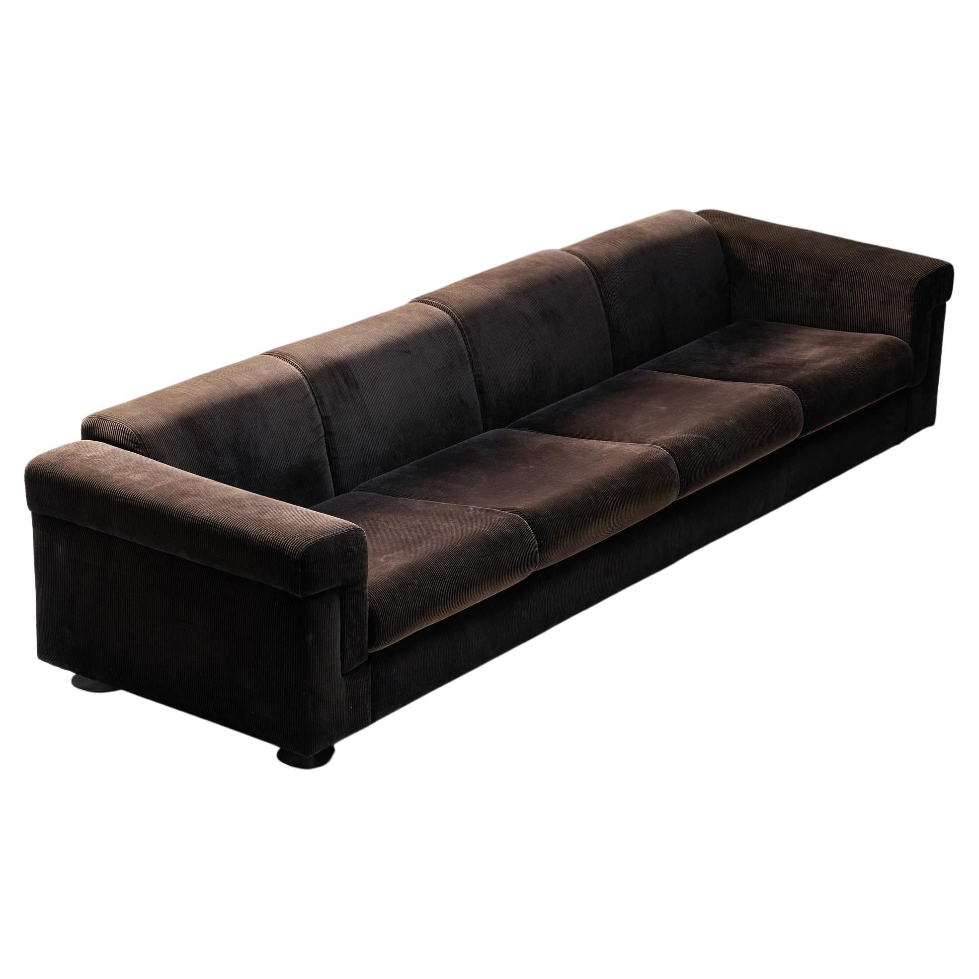 Italian Modern Four-Seater D120 Sofa by Borsani 
Bonetti for Tecno, Velvet, 1966