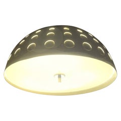 Italienische moderne perforierte italienische Pendelleuchte aus weißem Metall im Gaetano Sciolari-Stil
