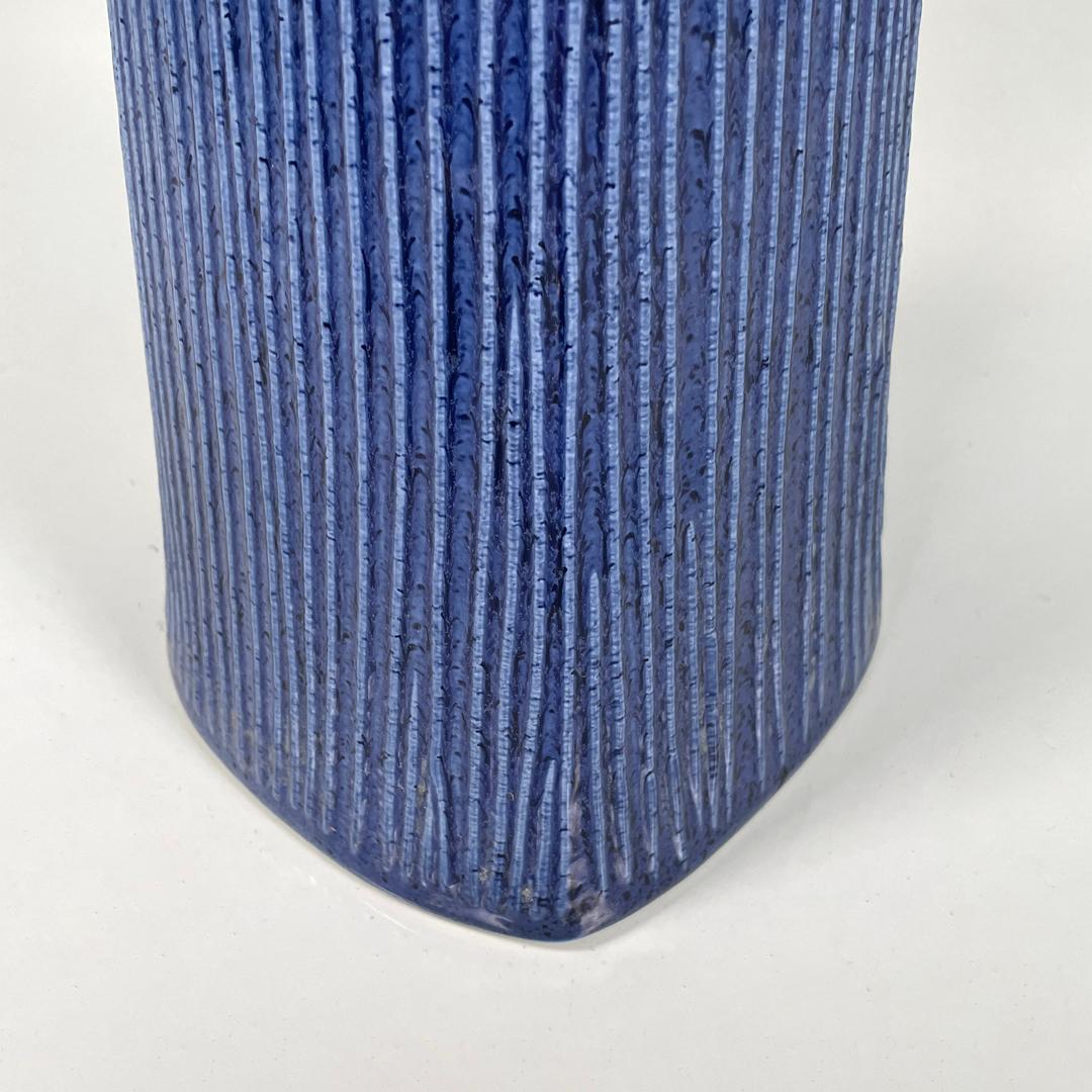 Italienischer moderner blauer Gardena-Keramikgefäß aus Keramik von Antonia Campi Richard Ginori, 1970er Jahre im Angebot 11