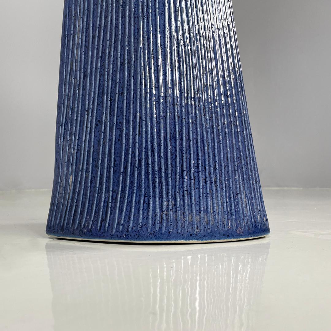 Italienischer moderner blauer Gardena-Keramikgefäß aus Keramik von Antonia Campi Richard Ginori, 1970er Jahre im Angebot 12