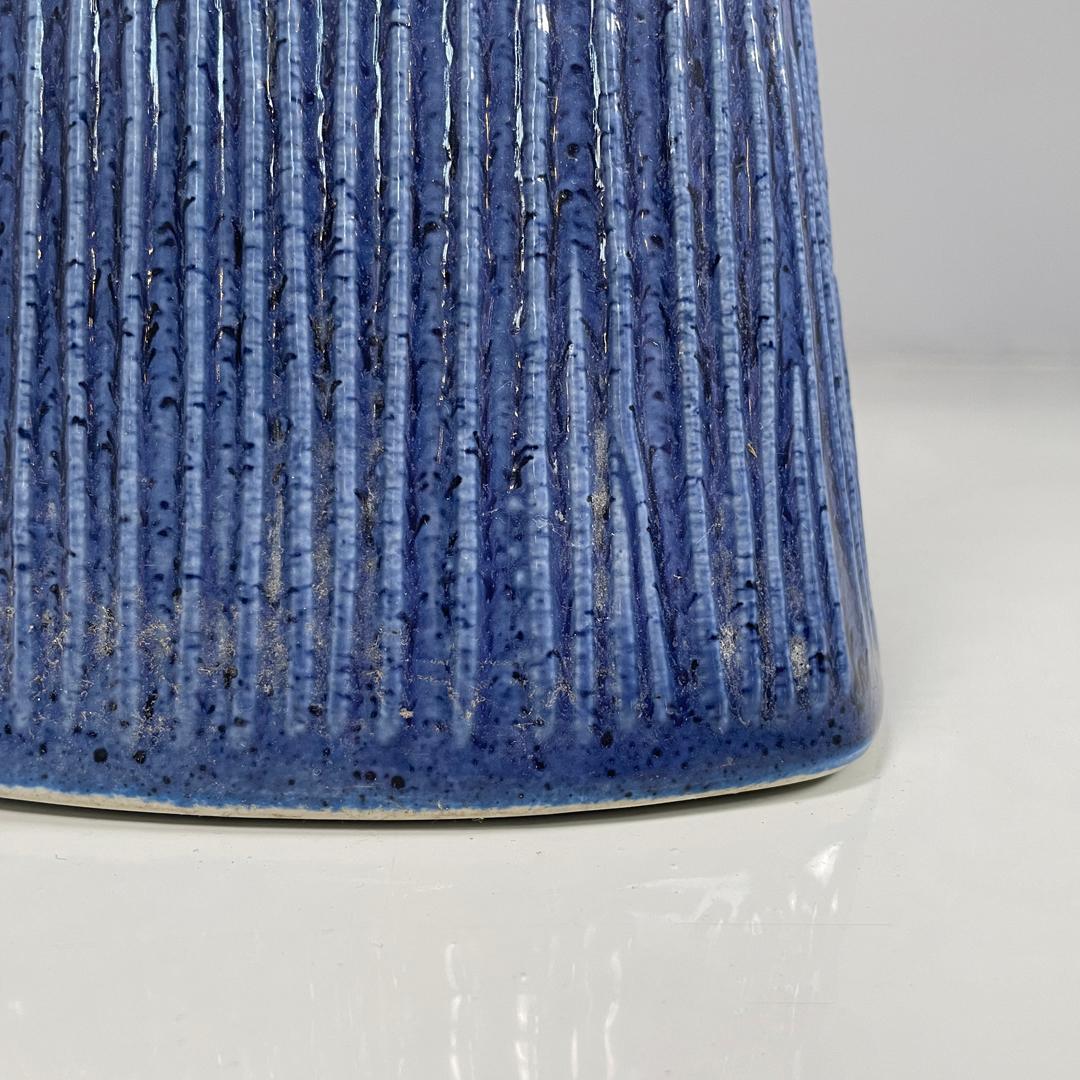 Italienischer moderner blauer Gardena-Keramikgefäß aus Keramik von Antonia Campi Richard Ginori, 1970er Jahre im Angebot 13