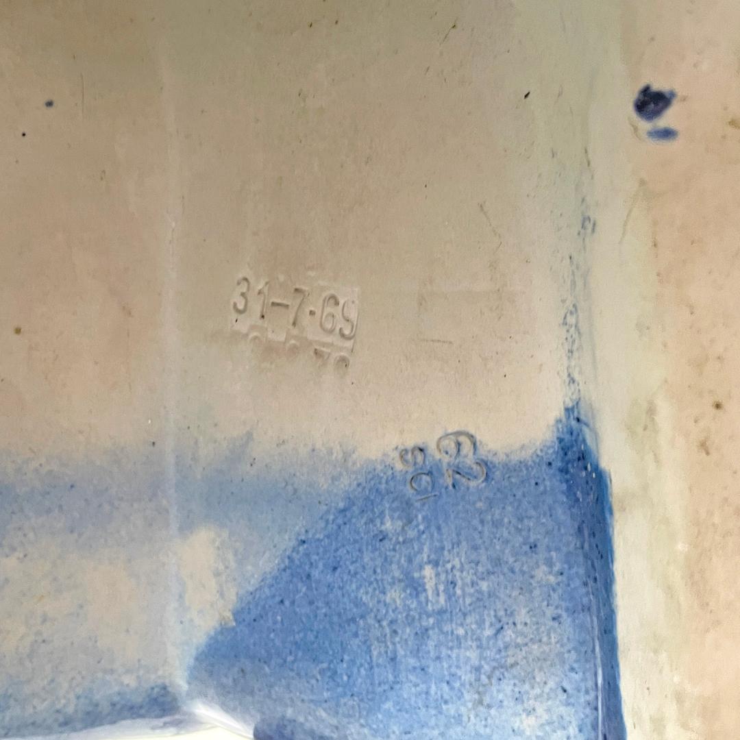Fregaderos italianos modernos de cerámica azul Gardena de Antonia Campi Richard Ginori, años 70 13