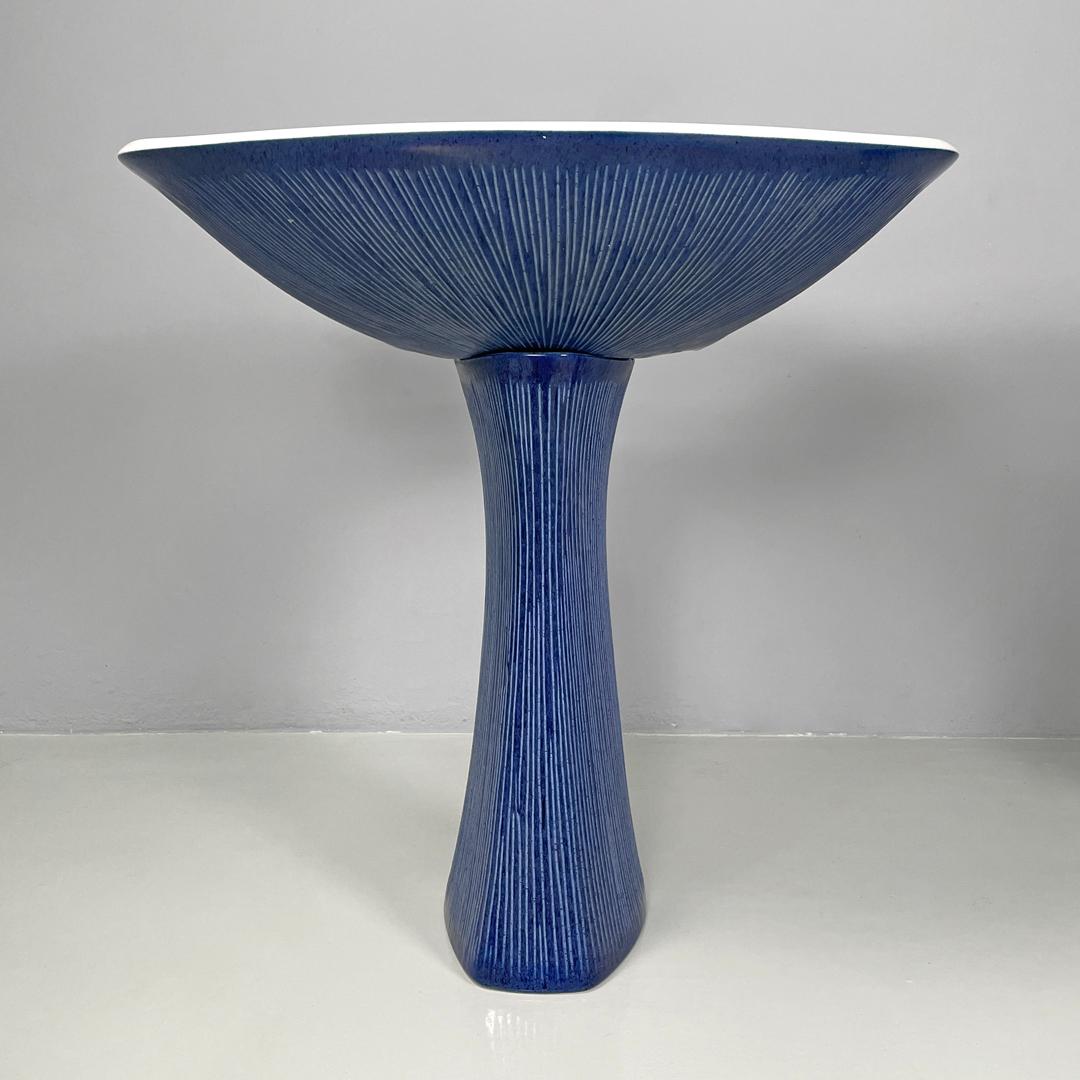 Fregaderos italianos modernos de cerámica azul Gardena de Antonia Campi Richard Ginori, años 70 finales del siglo XX
