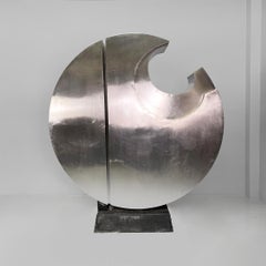 Italian modern geometric metal sculpture by Edmondo Cirillo, 1971