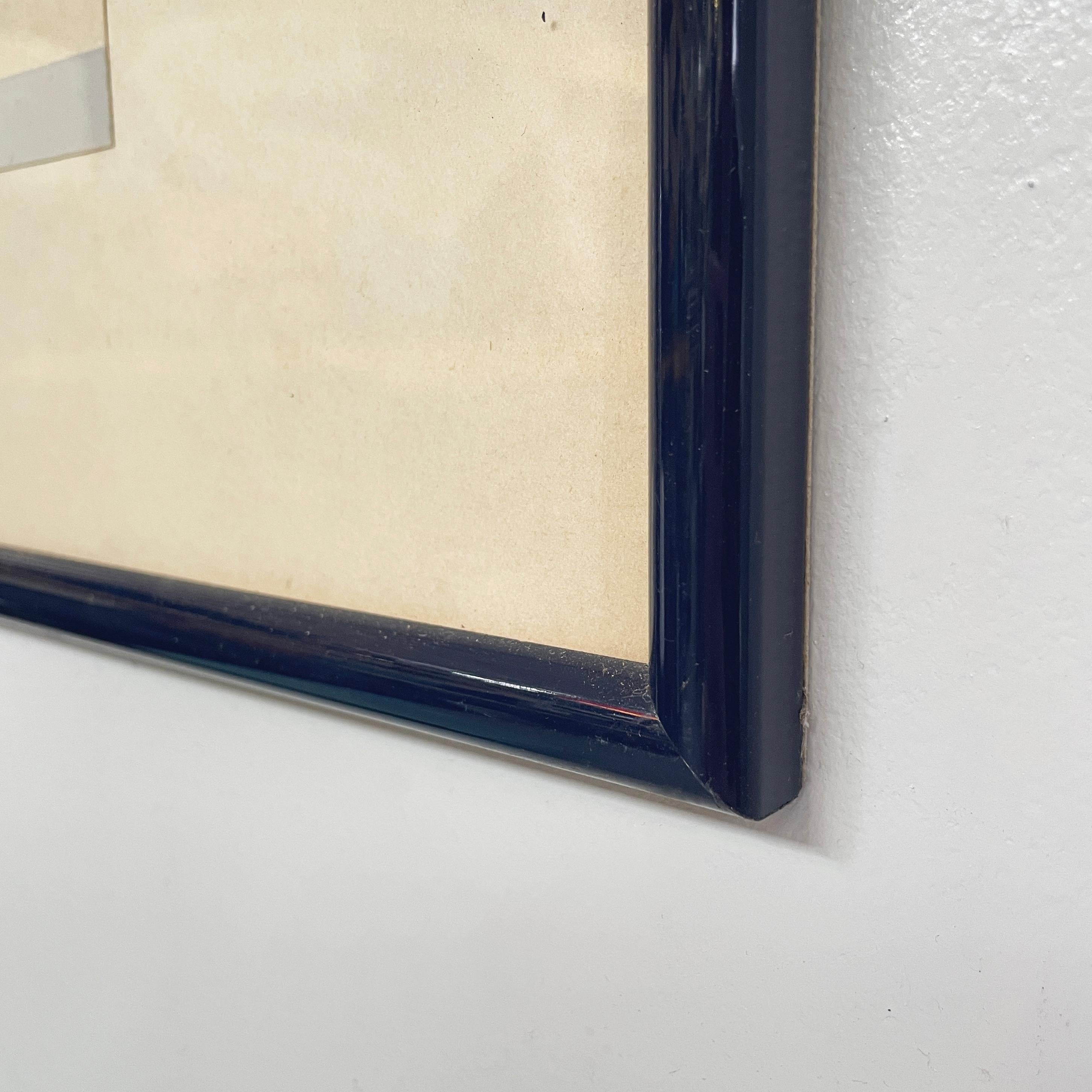 Peinture sur papier moderne italienne géométrique et abstraite, années 1990 en vente 4