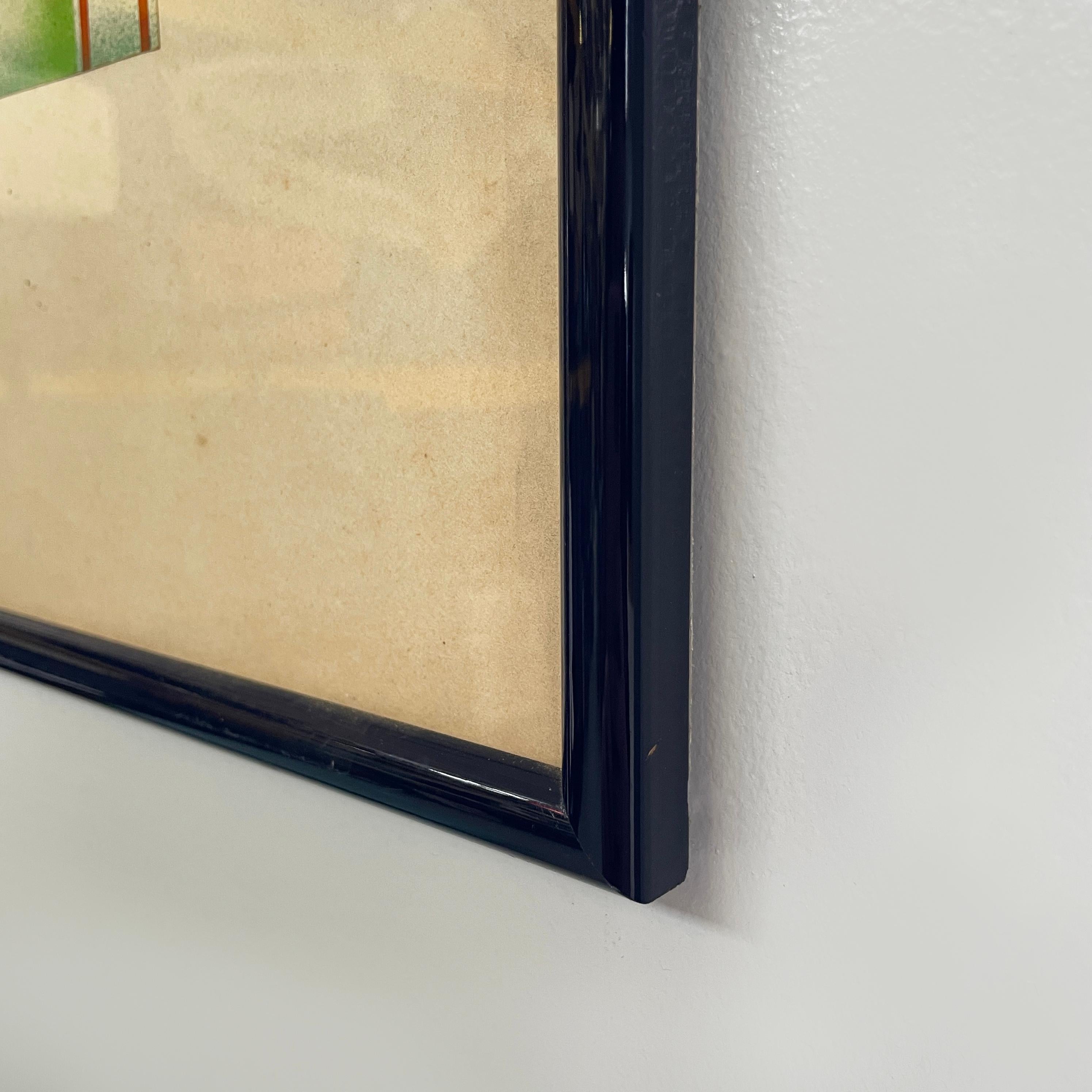 Italiano moderno Pintura geométrica y abstracta sobre papel, años 90 en venta 7
