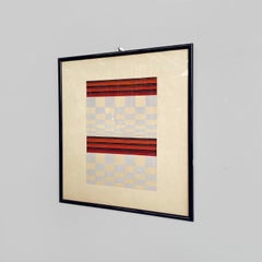 Italian modern Geometrical and abstract painting on paper, 1990s