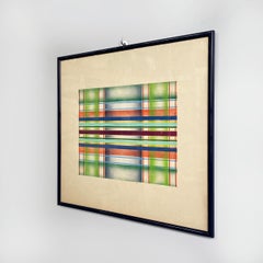 Italian modern Geometrical and abstract painting on paper, 1990s