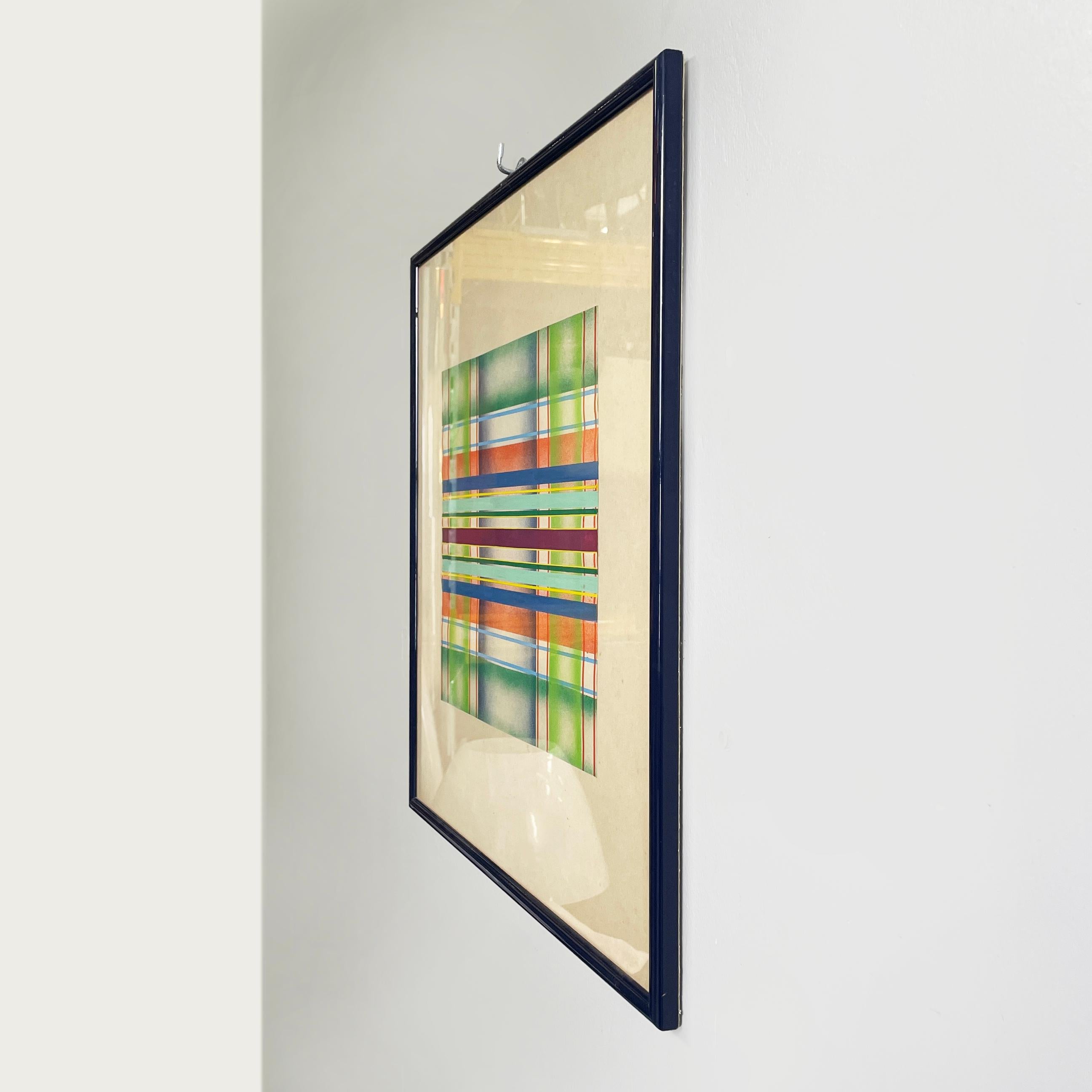 Italiano moderno Pintura geométrica y abstracta sobre papel, años 90 Moderno en venta