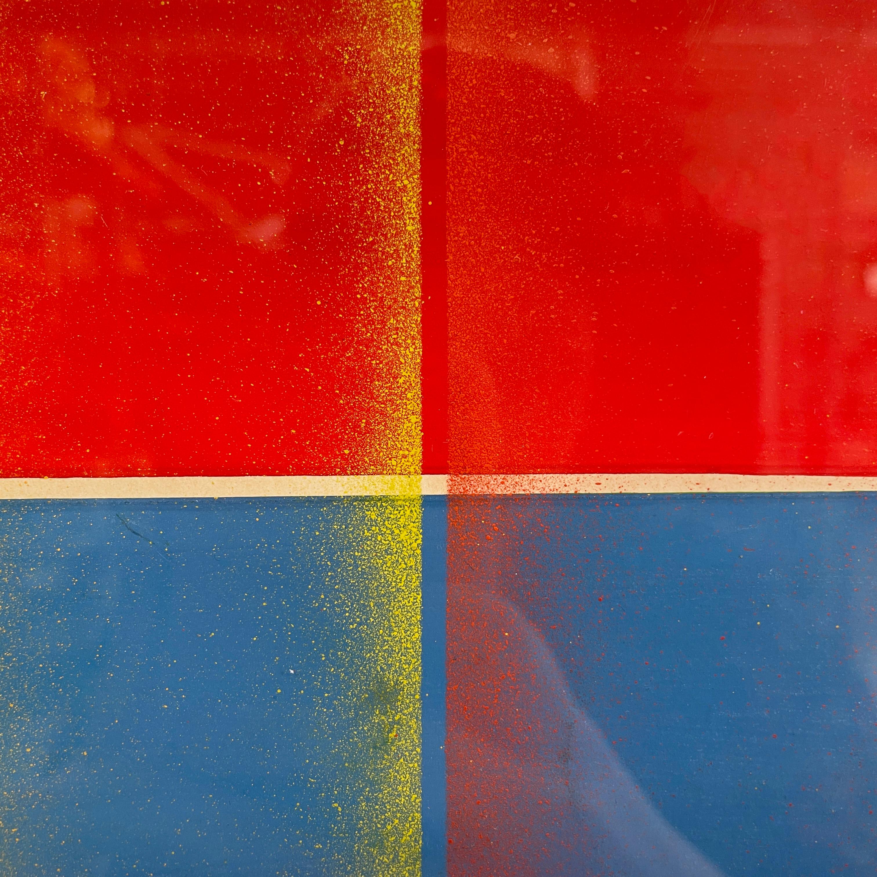 Italienisches modernes geometrisches und abstraktes Gemälde auf Papier, modern, 1990er Jahre (Ende des 20. Jahrhunderts) im Angebot