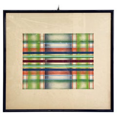 Italian modern Geometrical and abstract painting on paper, 1990s