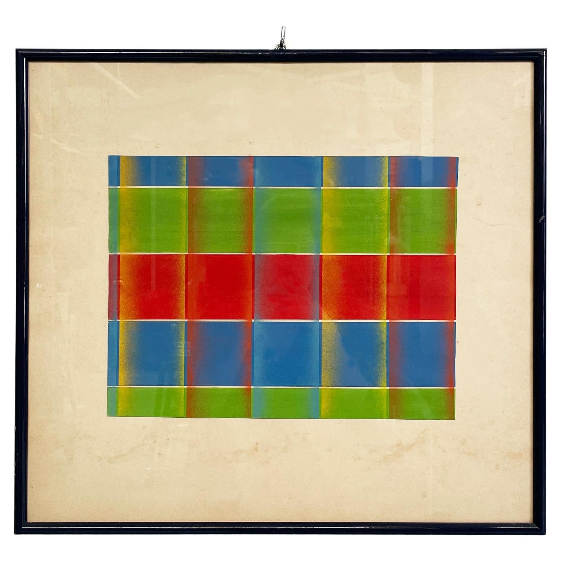 Italiano moderno Pittura geometrica e astratta su carta, anni '90