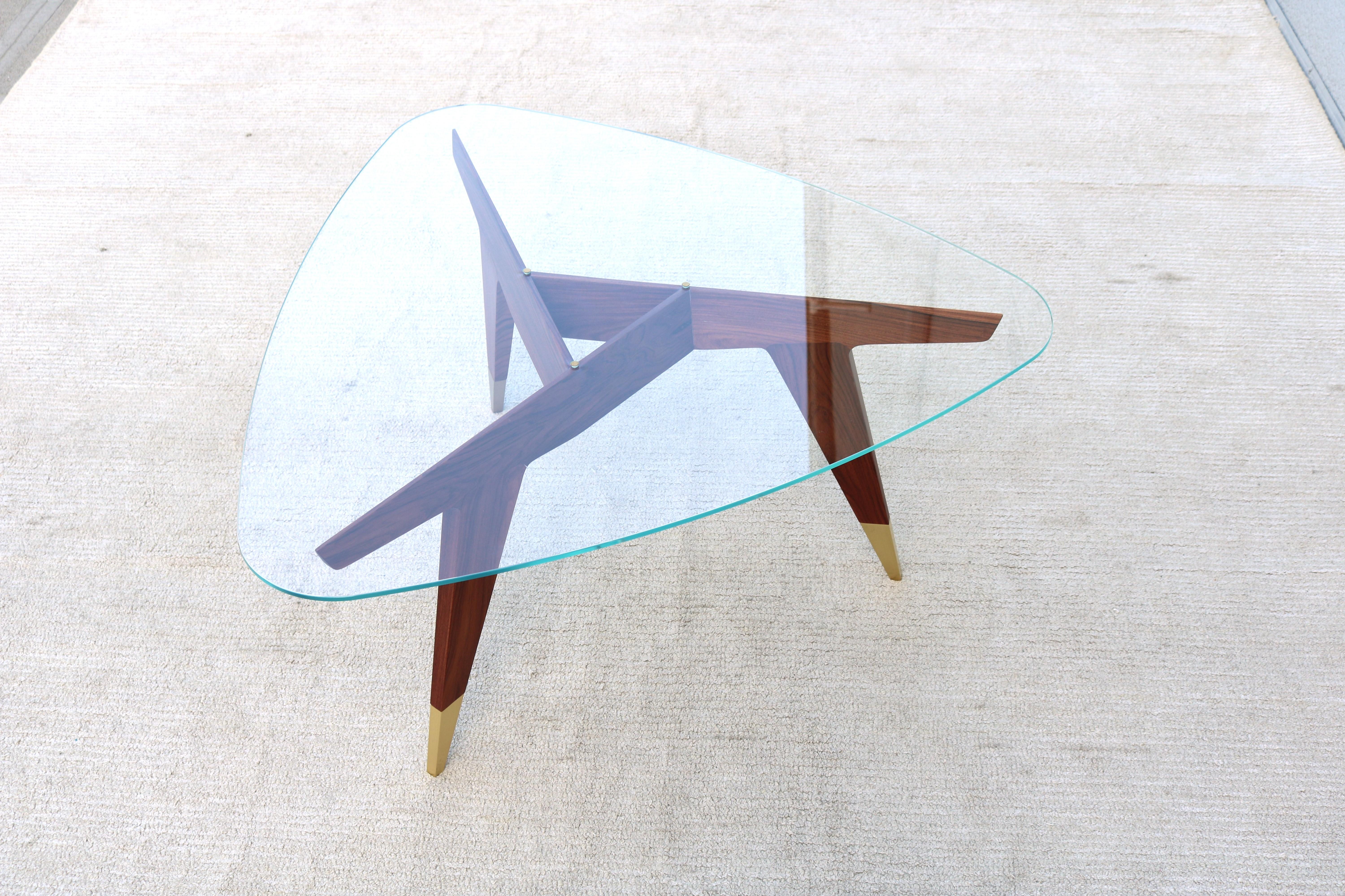 Italian Modern Gio Ponti for Molteni&C D.552.2 Coffee Table in Rosewood & Glass 3