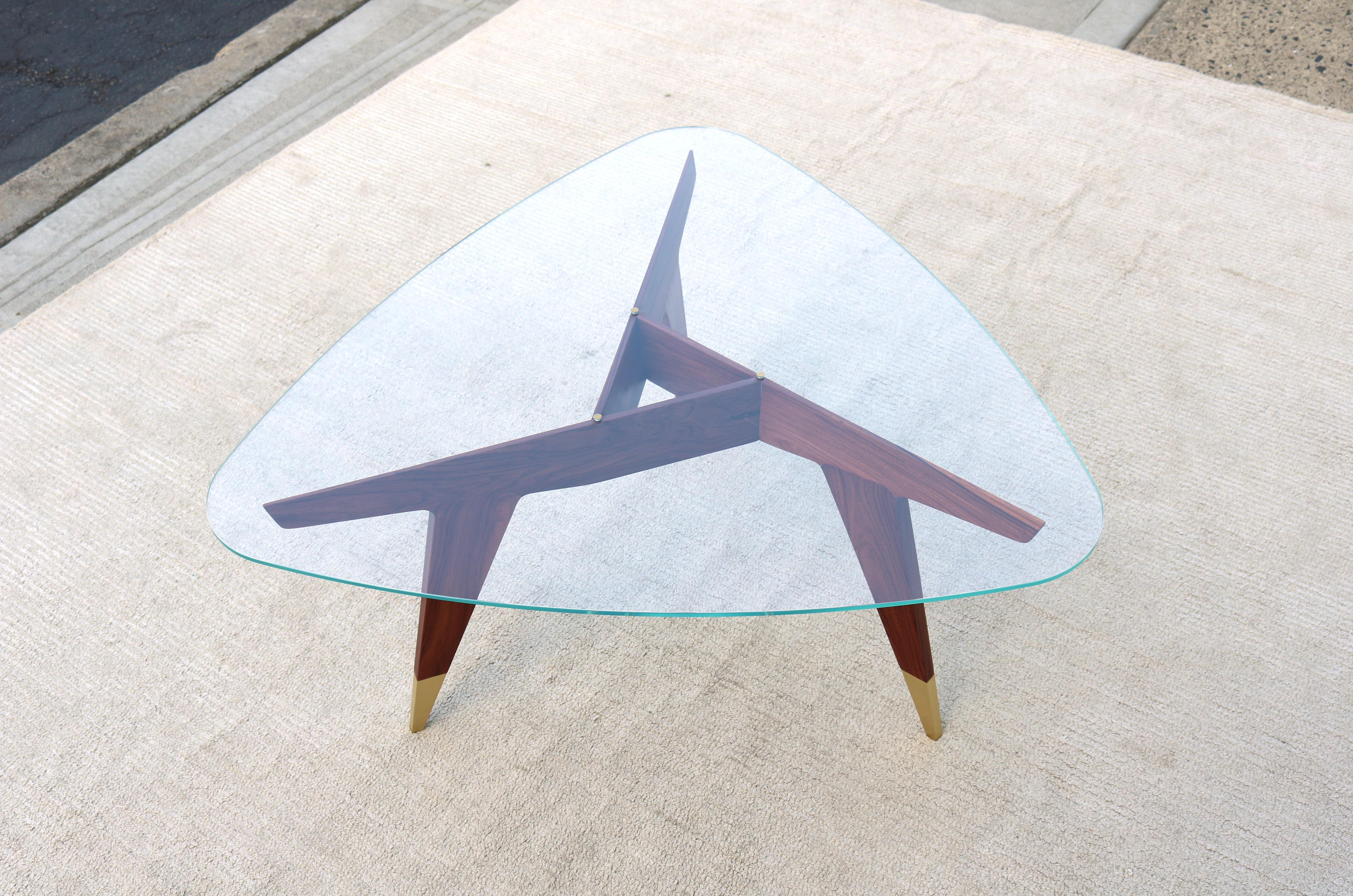 Italian Modern Gio Ponti for Molteni&C D.552.2 Coffee Table in Rosewood & Glass 4