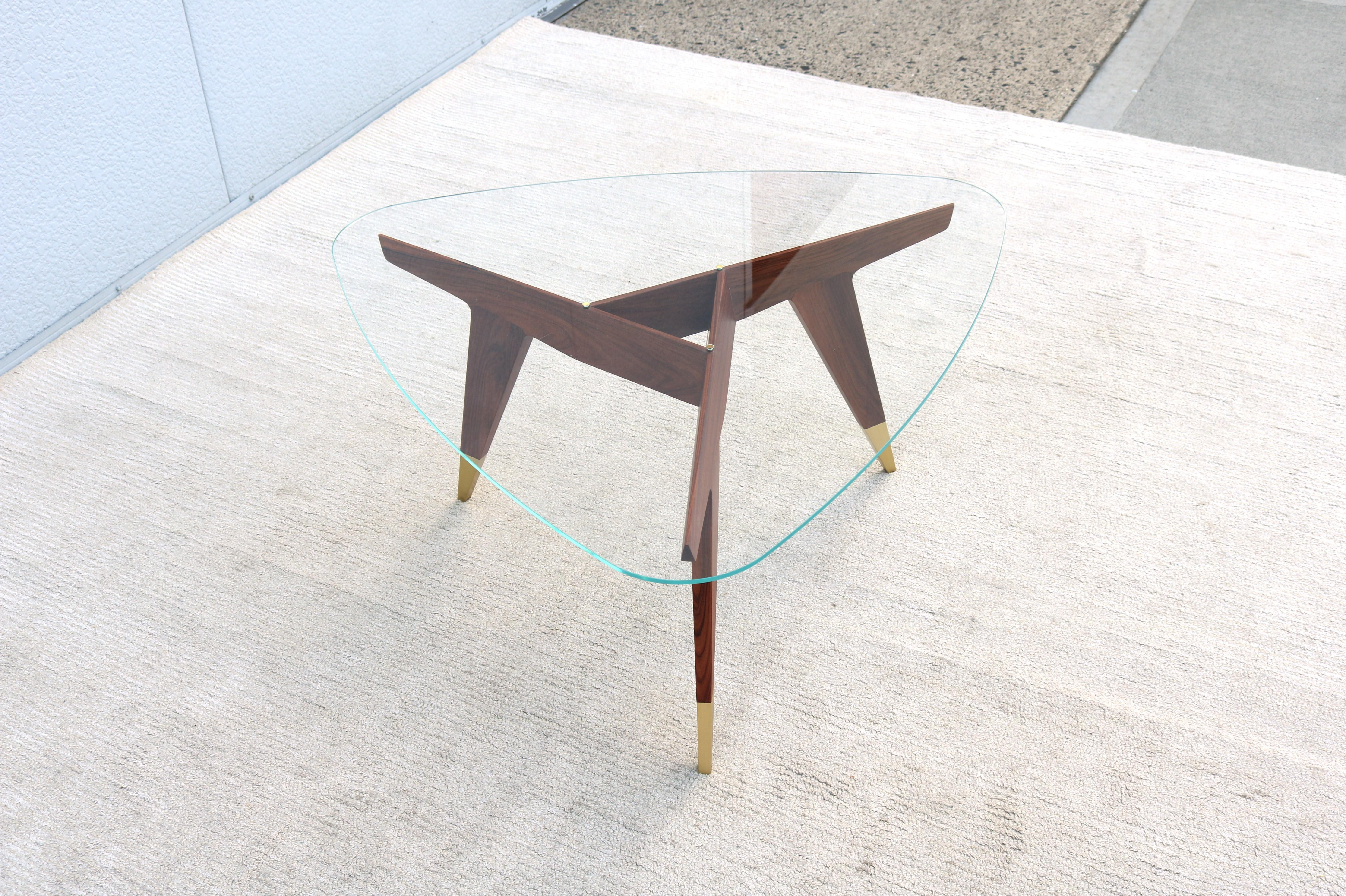 Italian Modern Gio Ponti for Molteni&C D.552.2 Coffee Table in Rosewood & Glass 5