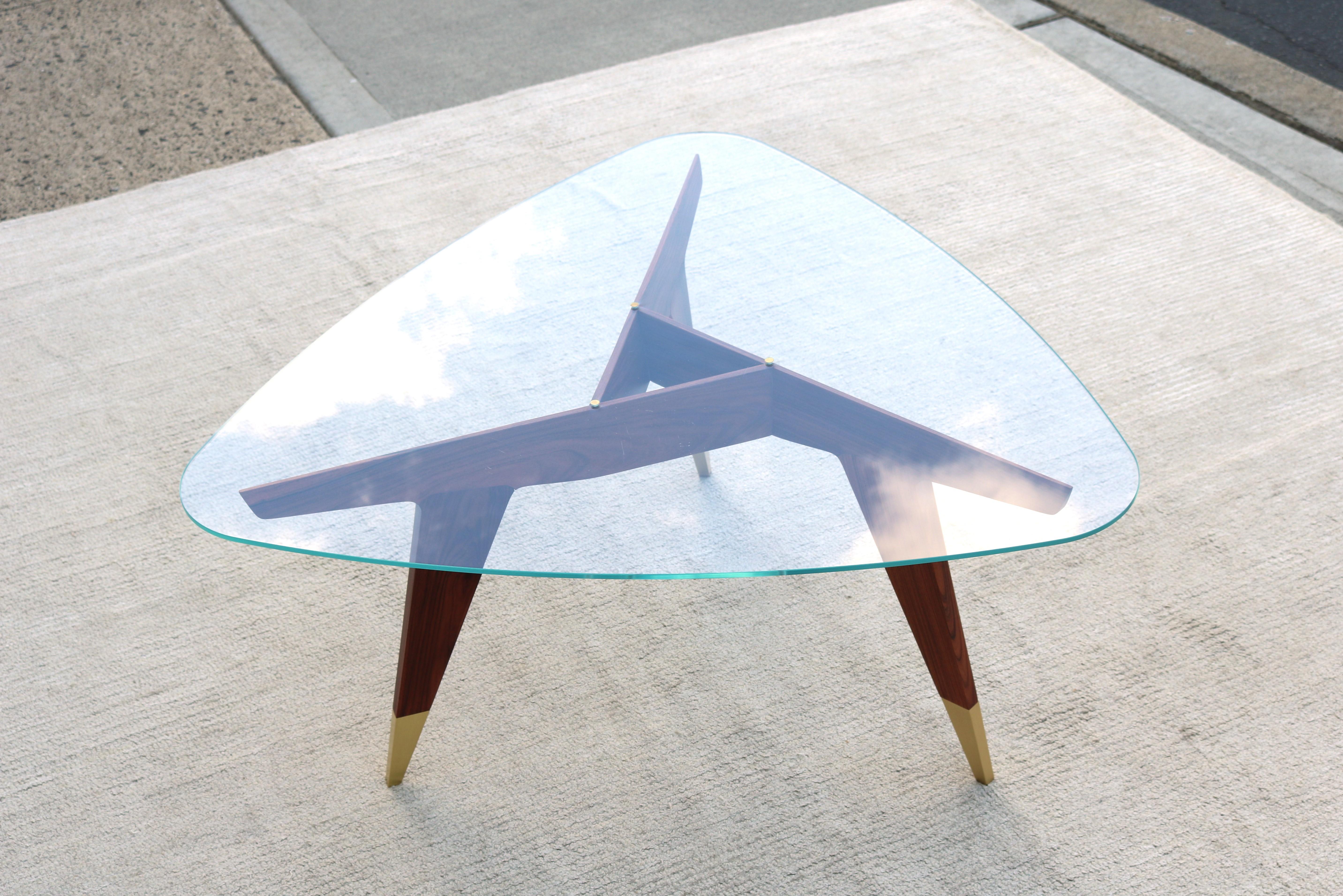 Italian Modern Gio Ponti for Molteni&C D.552.2 Coffee Table in Rosewood & Glass 6
