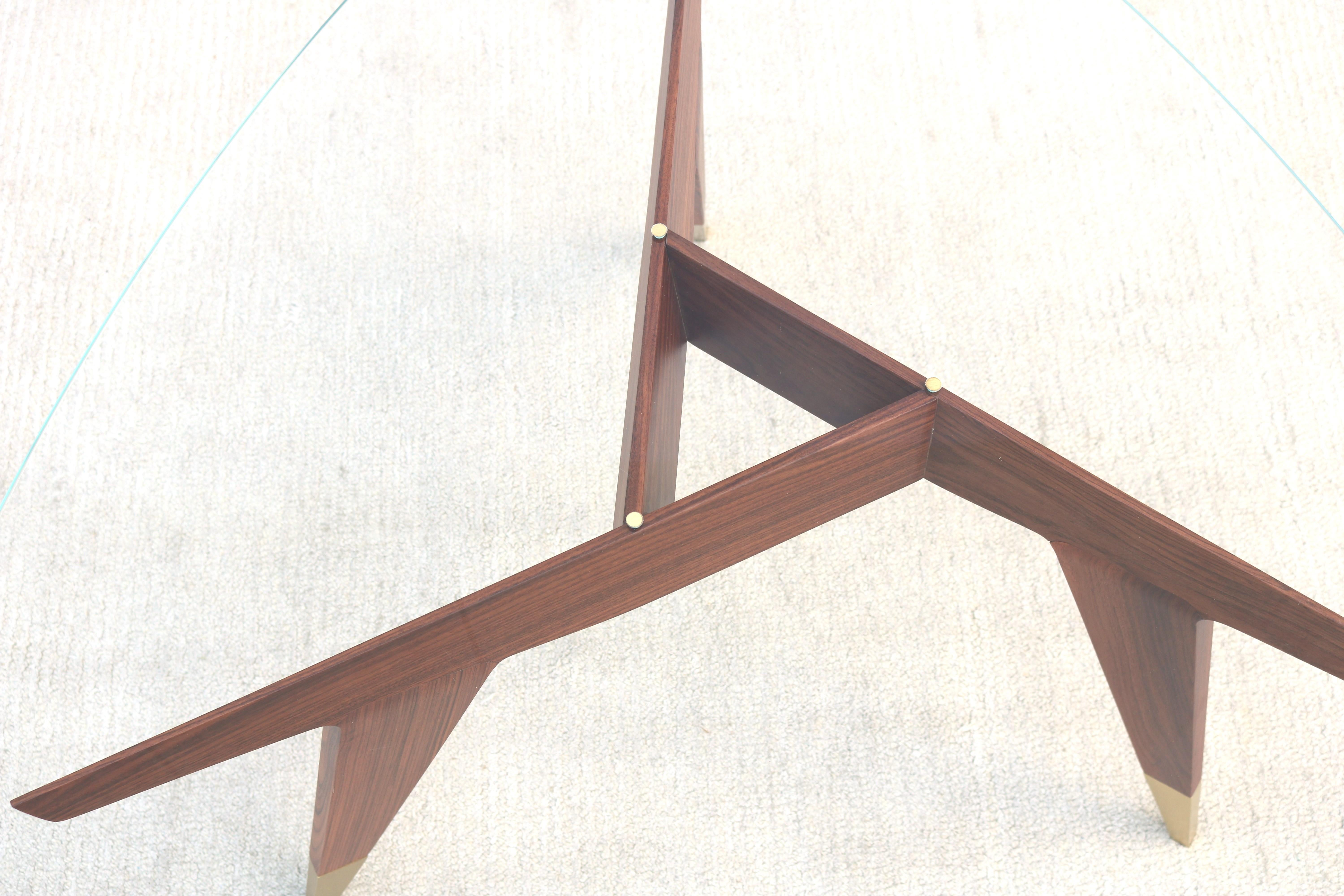 Italian Modern Gio Ponti for Molteni&C D.552.2 Coffee Table in Rosewood & Glass 7