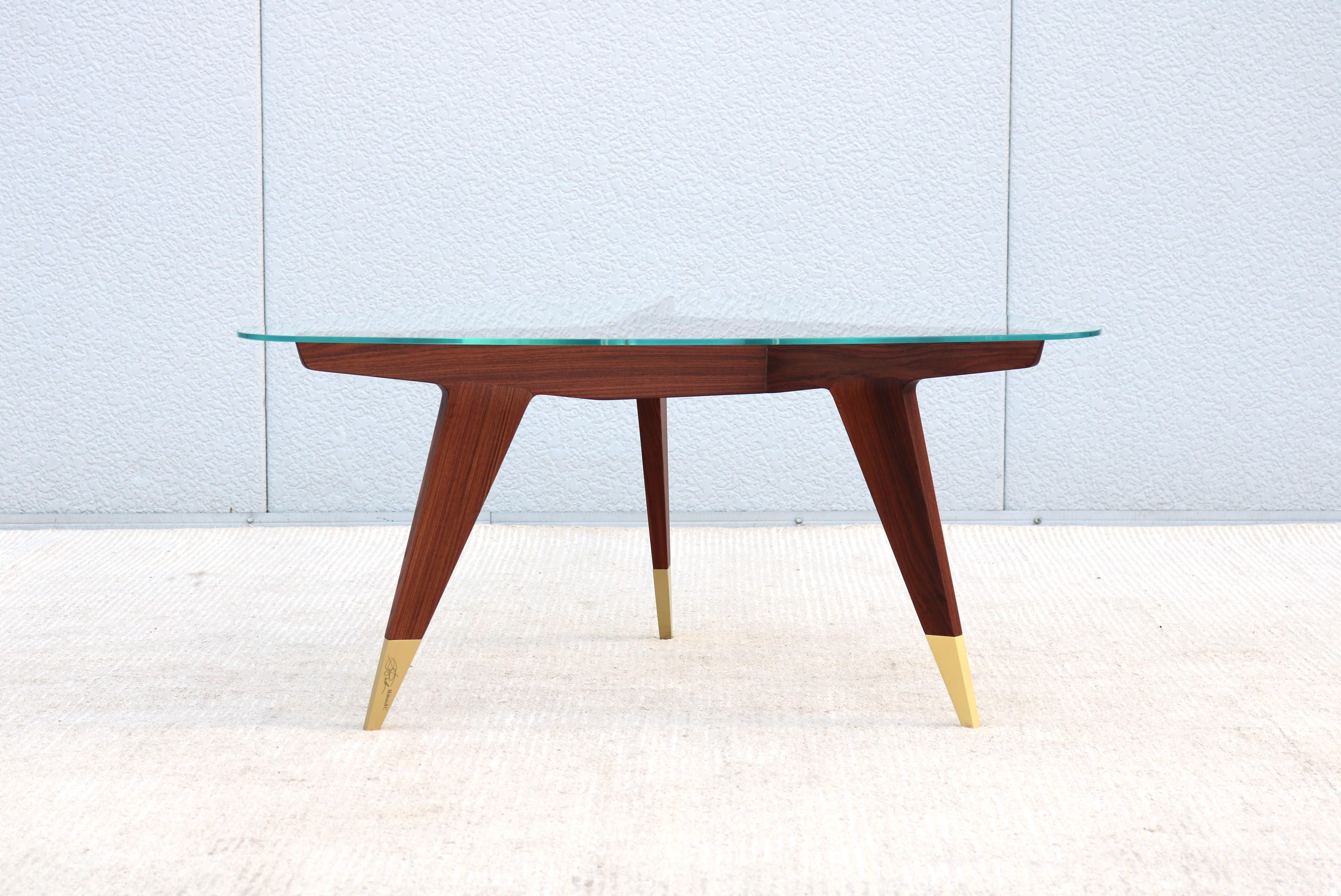 Mid-Century Modern Italian Modern Gio Ponti for Molteni&C D.552.2 Coffee Table in Rosewood & Glass