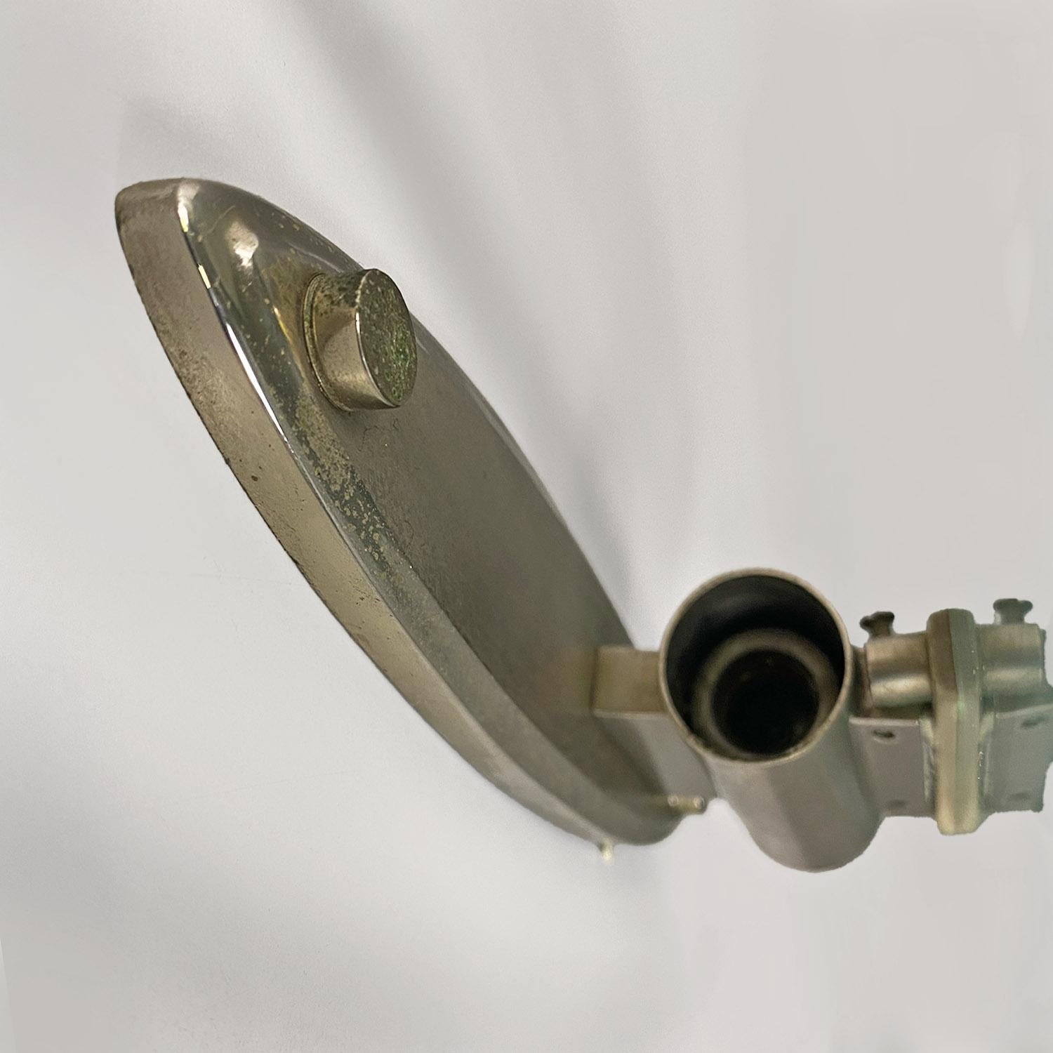 Italian modern glass and brushed steel sconces or wall lamps by Lumi Milano 1970 in vendita 3