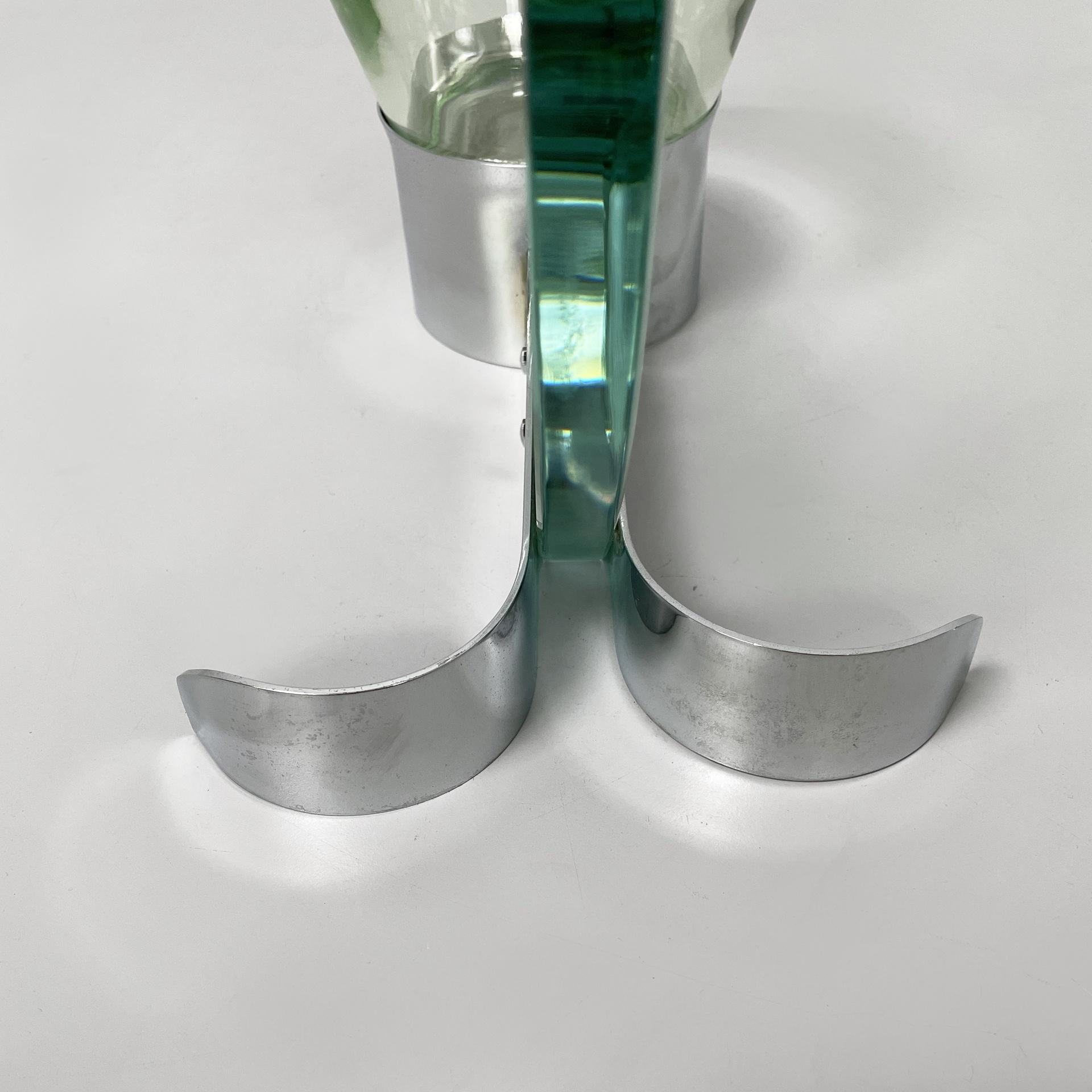 Brosse de toilette italienne moderne en verre et métal, 1970 en vente 12