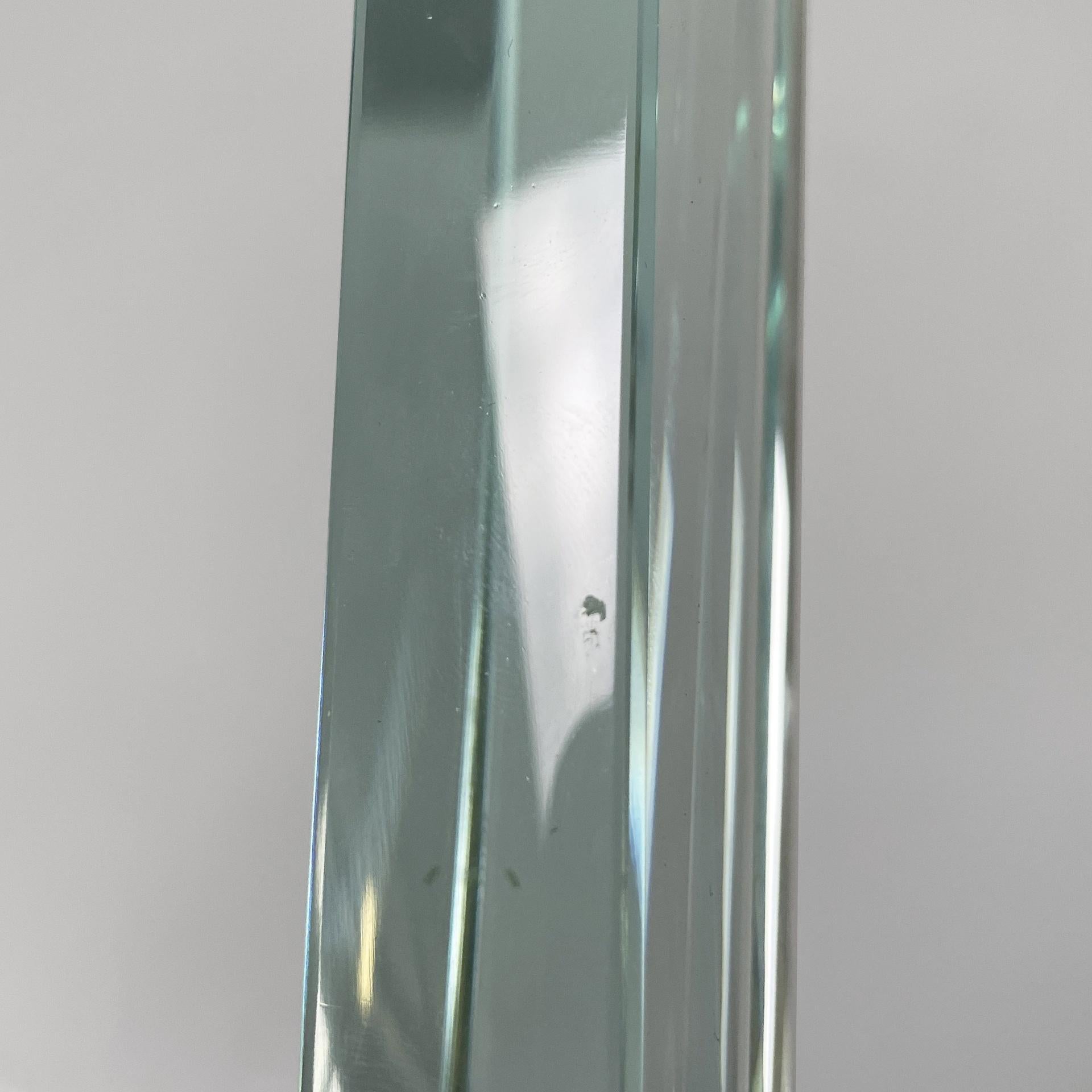 Brosse de toilette italienne moderne en verre et métal, 1970 en vente 2