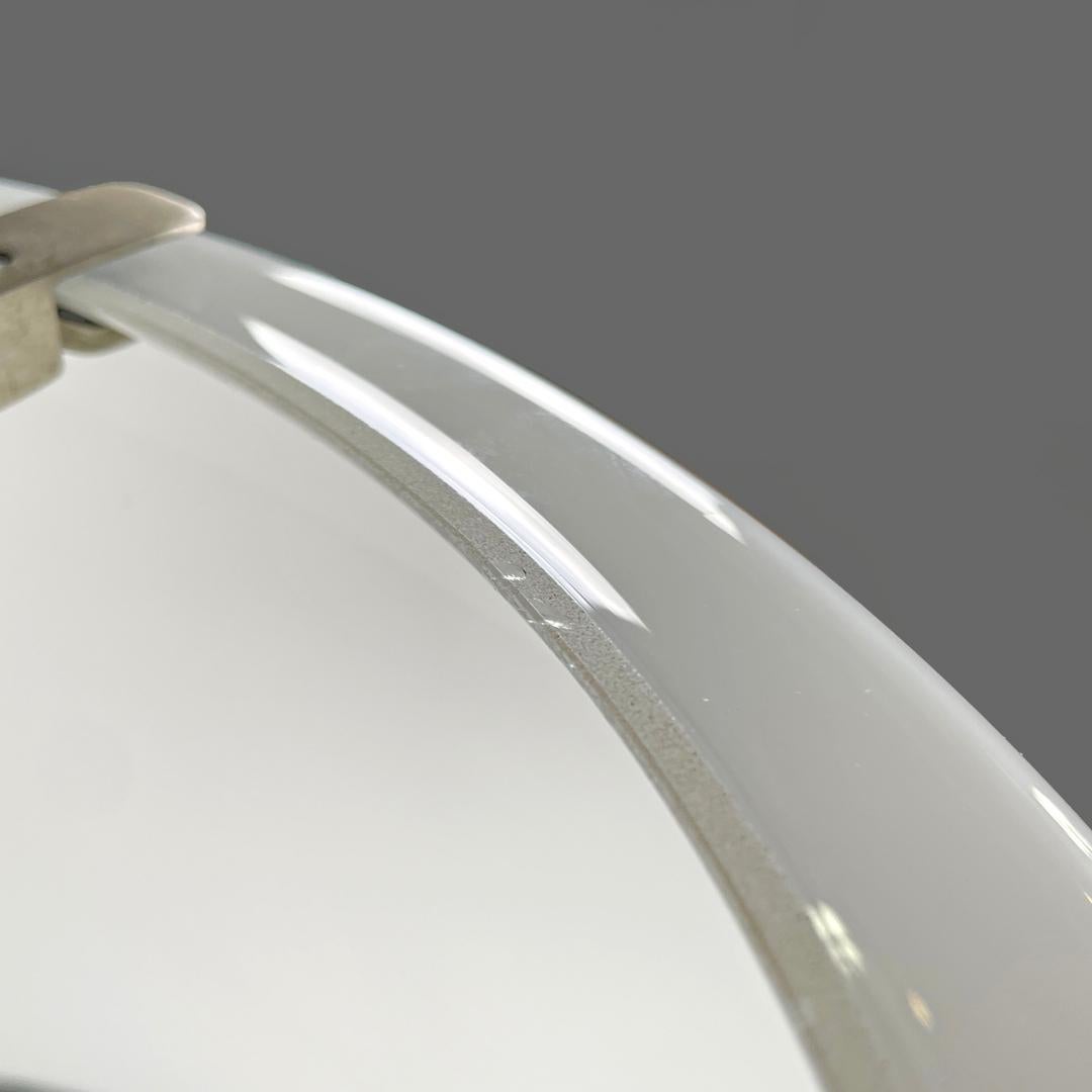 Italian modern glass brass chandelier Triclinio Vico Magistretti Artemide, 1970s 11