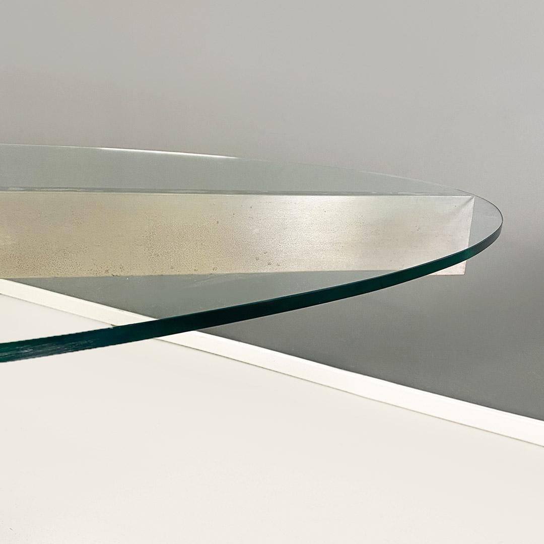 Italian modern glass camouflage concrete table, Giovanni Offredi Saporiti 1980s 1