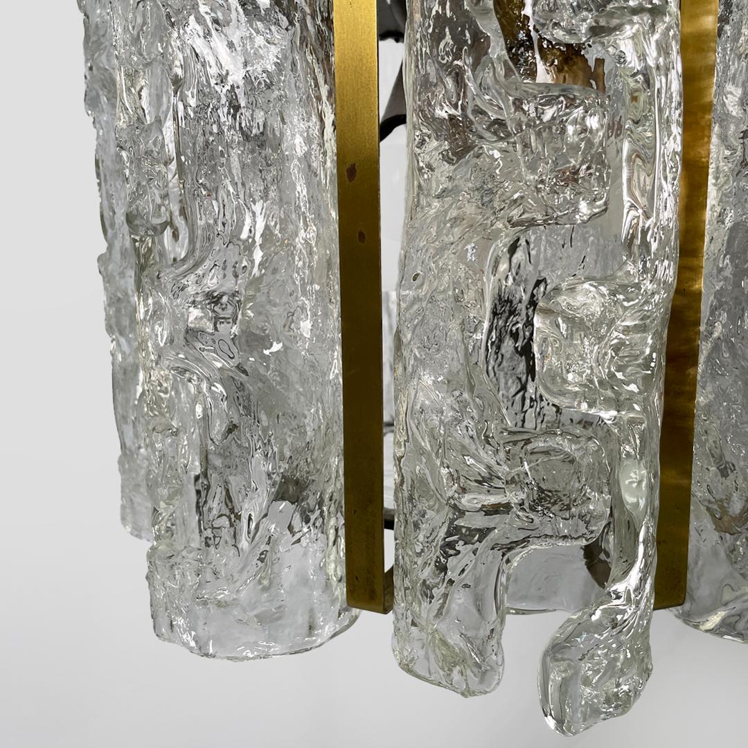 Lustre moderne italien en verre par Carlo Nason pour Mazzega, 1970 en vente 4