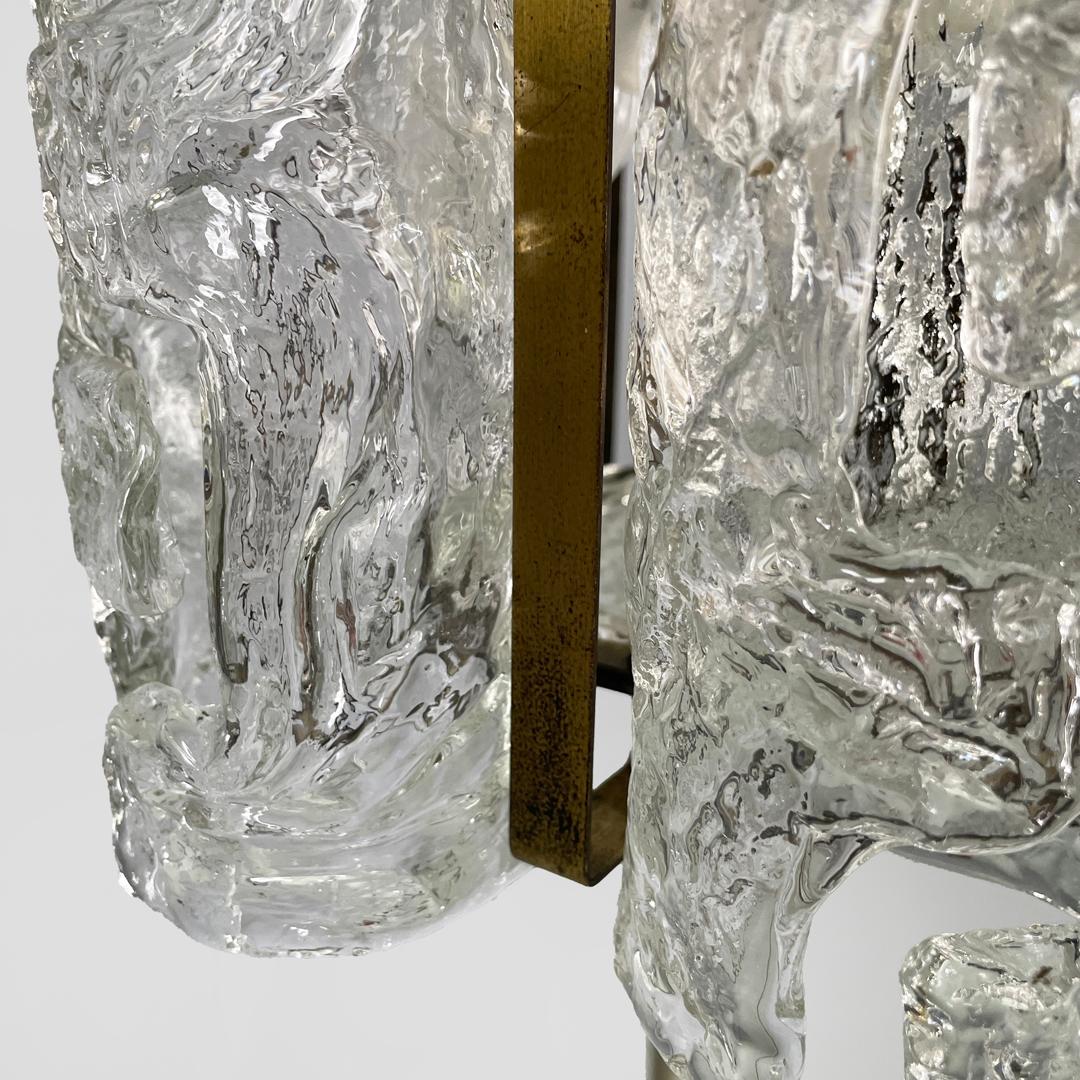 Lustre moderne italien en verre par Carlo Nason pour Mazzega, 1970 en vente 5