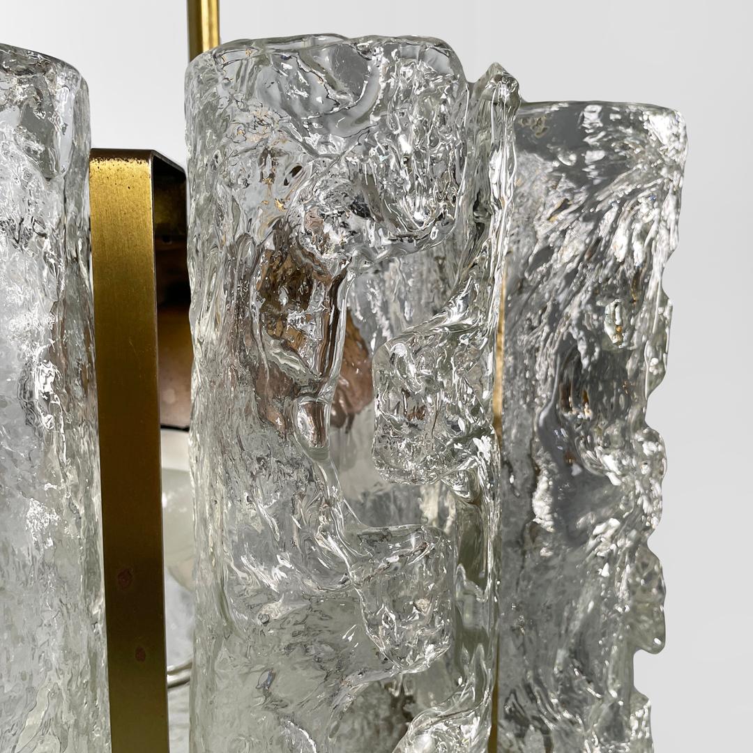 Lustre moderne italien en verre par Carlo Nason pour Mazzega, 1970 en vente 6