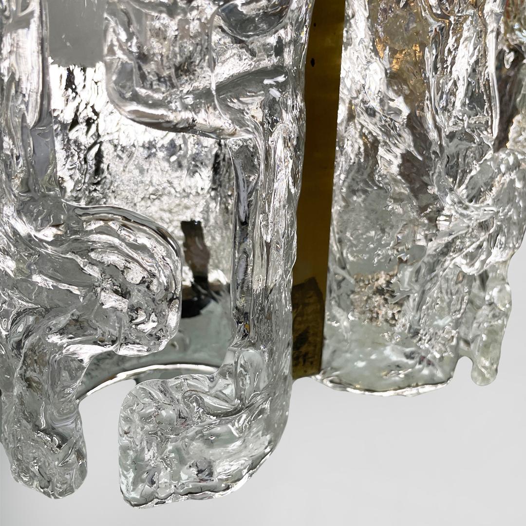 Lustre moderne italien en verre par Carlo Nason pour Mazzega, 1970 en vente 7