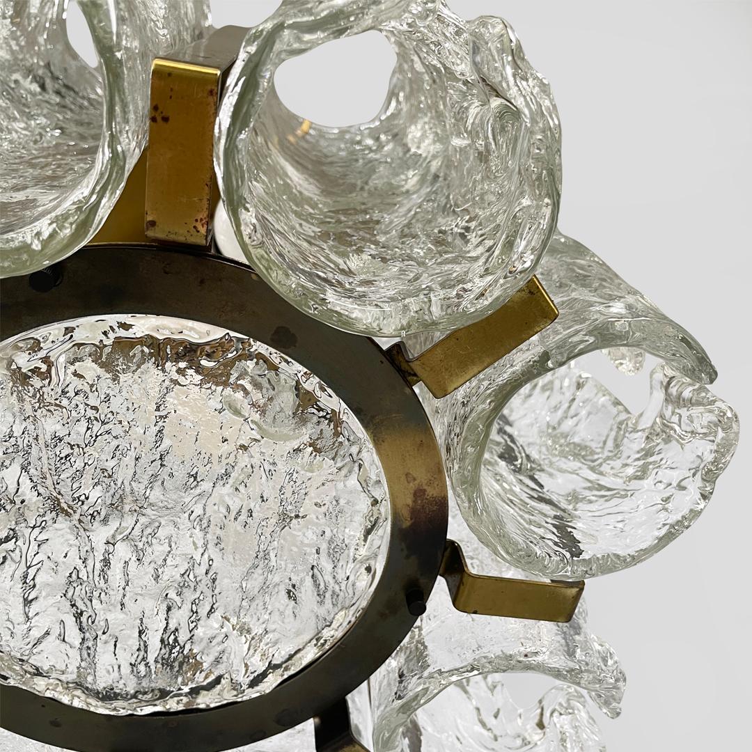 Lustre moderne italien en verre par Carlo Nason pour Mazzega, 1970 en vente 10