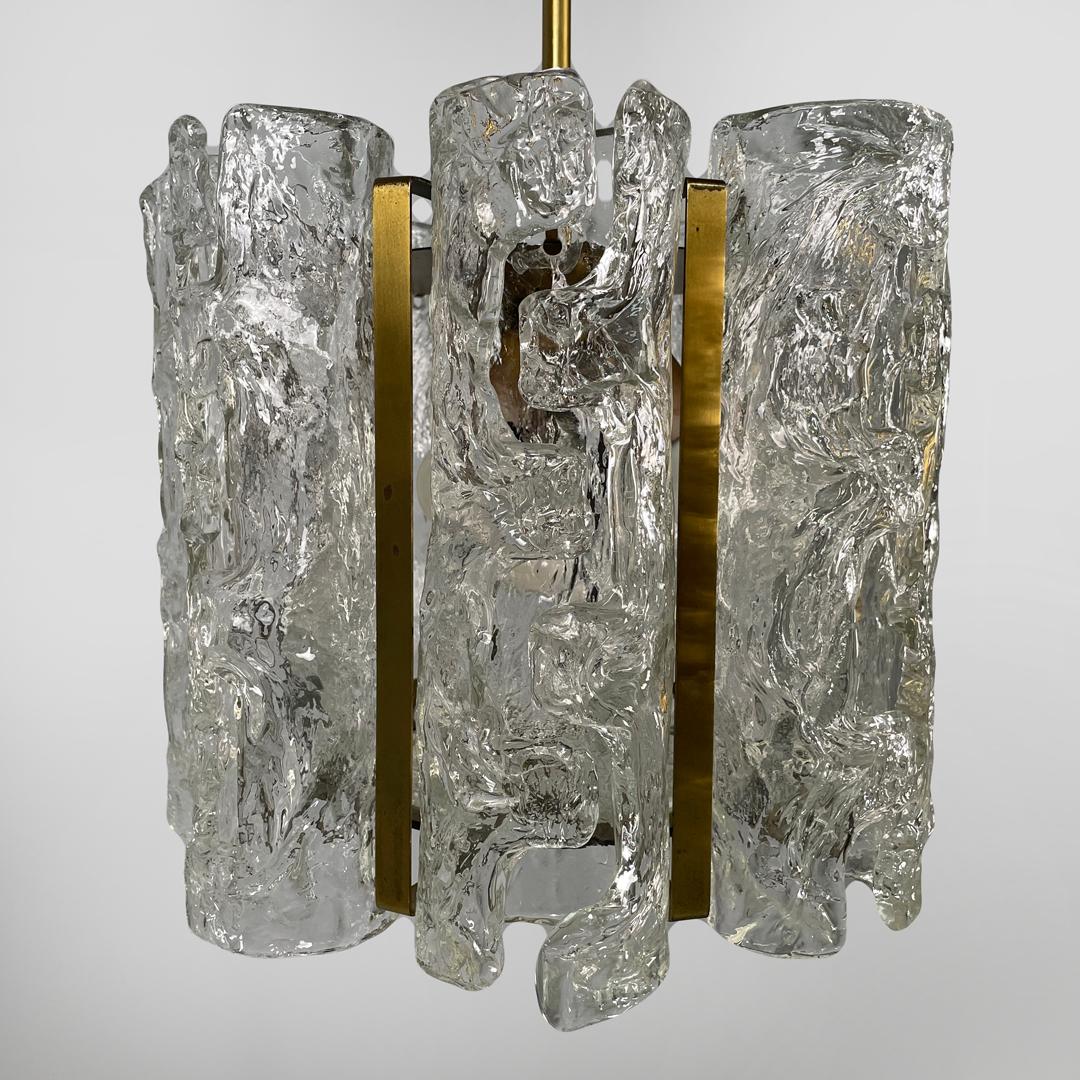 Lustre moderne italien en verre par Carlo Nason pour Mazzega, 1970 en vente 11