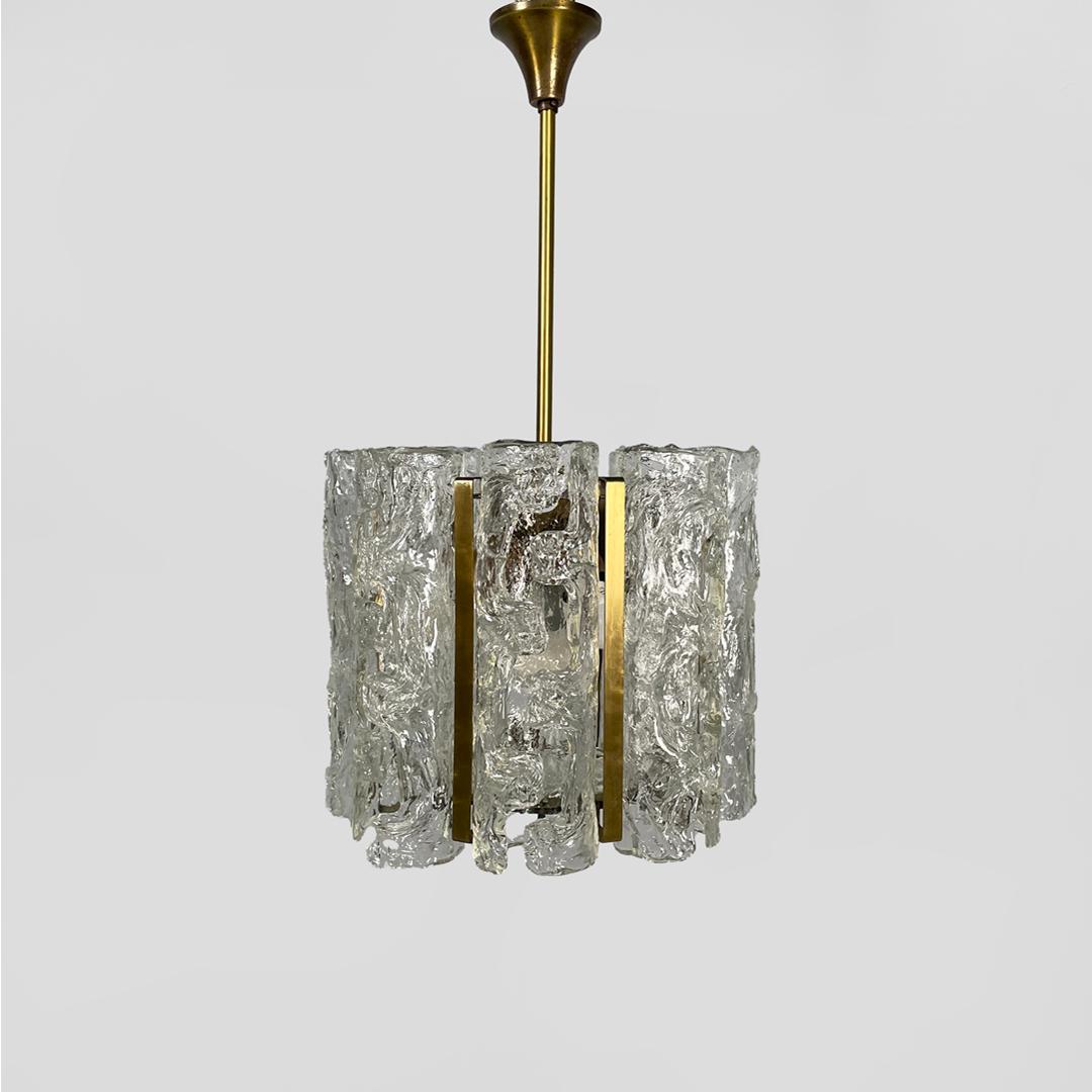 Moderne Lustre moderne italien en verre par Carlo Nason pour Mazzega, 1970 en vente