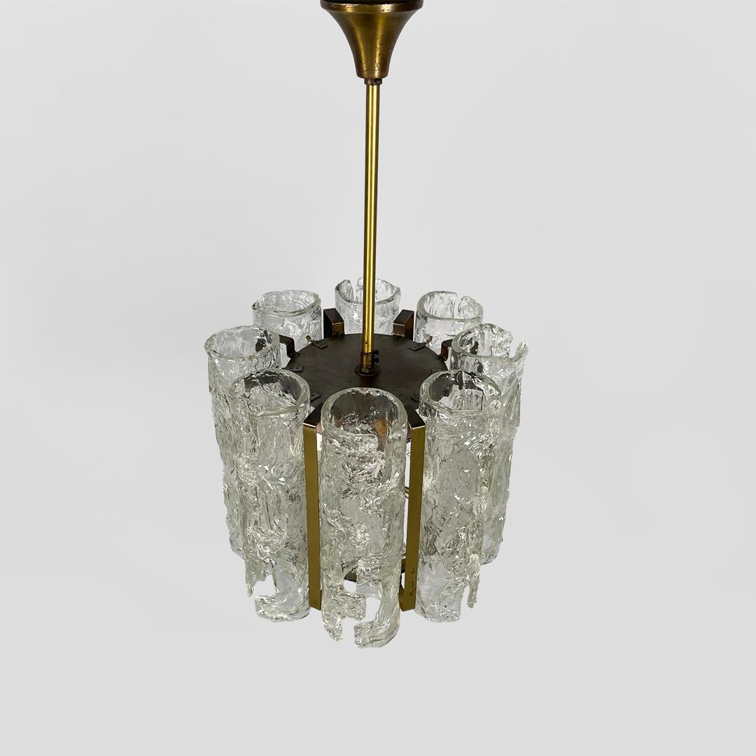 Italian Lustre moderne italien en verre par Carlo Nason pour Mazzega, 1970 en vente