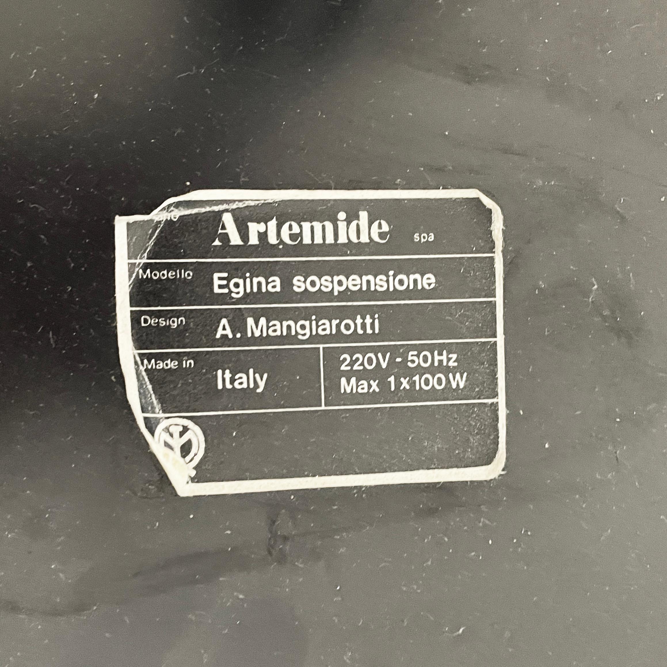 Italian modern glass chandelier Egina by Angelo Mangiarotti for Artemide, 1970s For Sale 8