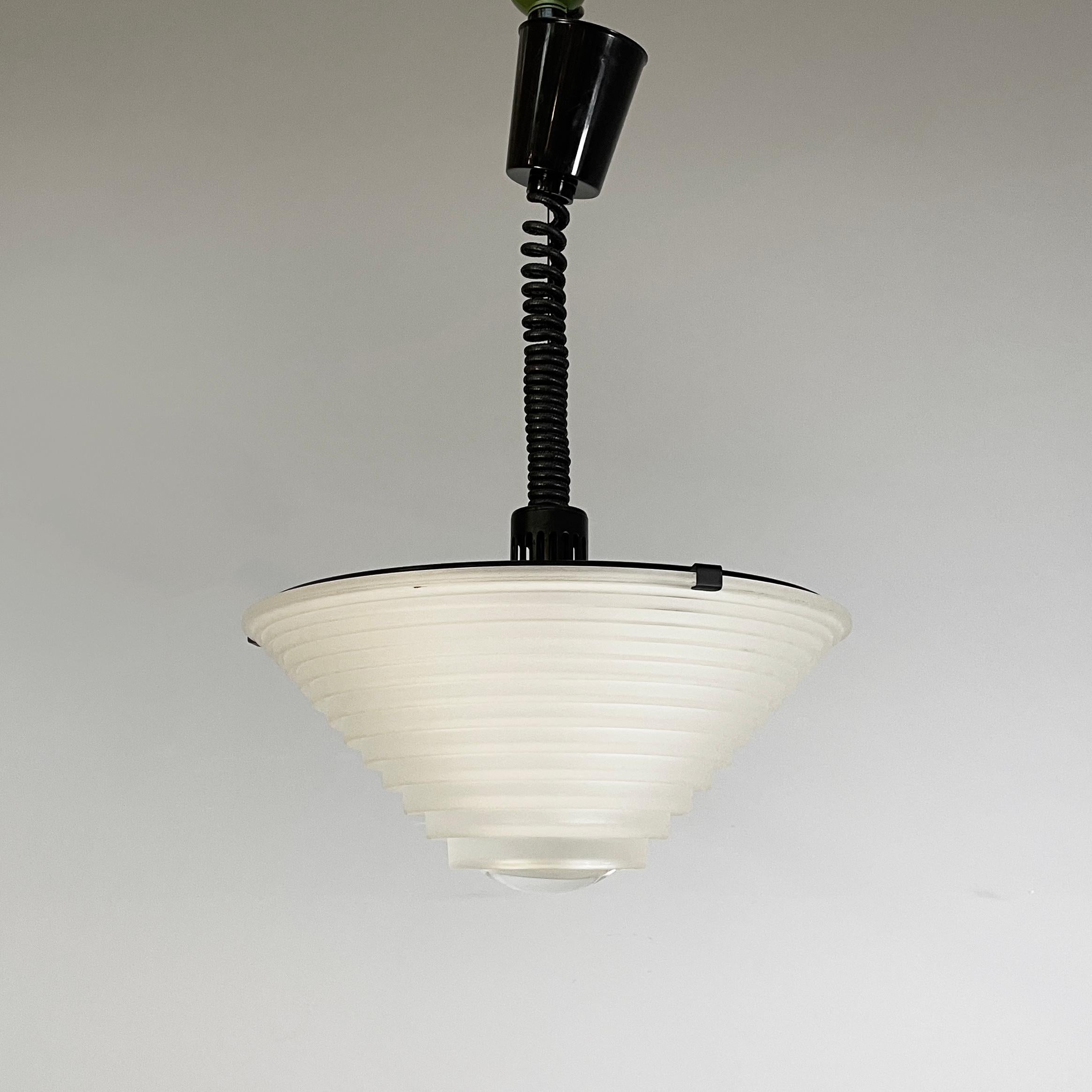 Modern Italian modern glass chandelier Egina by Angelo Mangiarotti for Artemide, 1970s For Sale