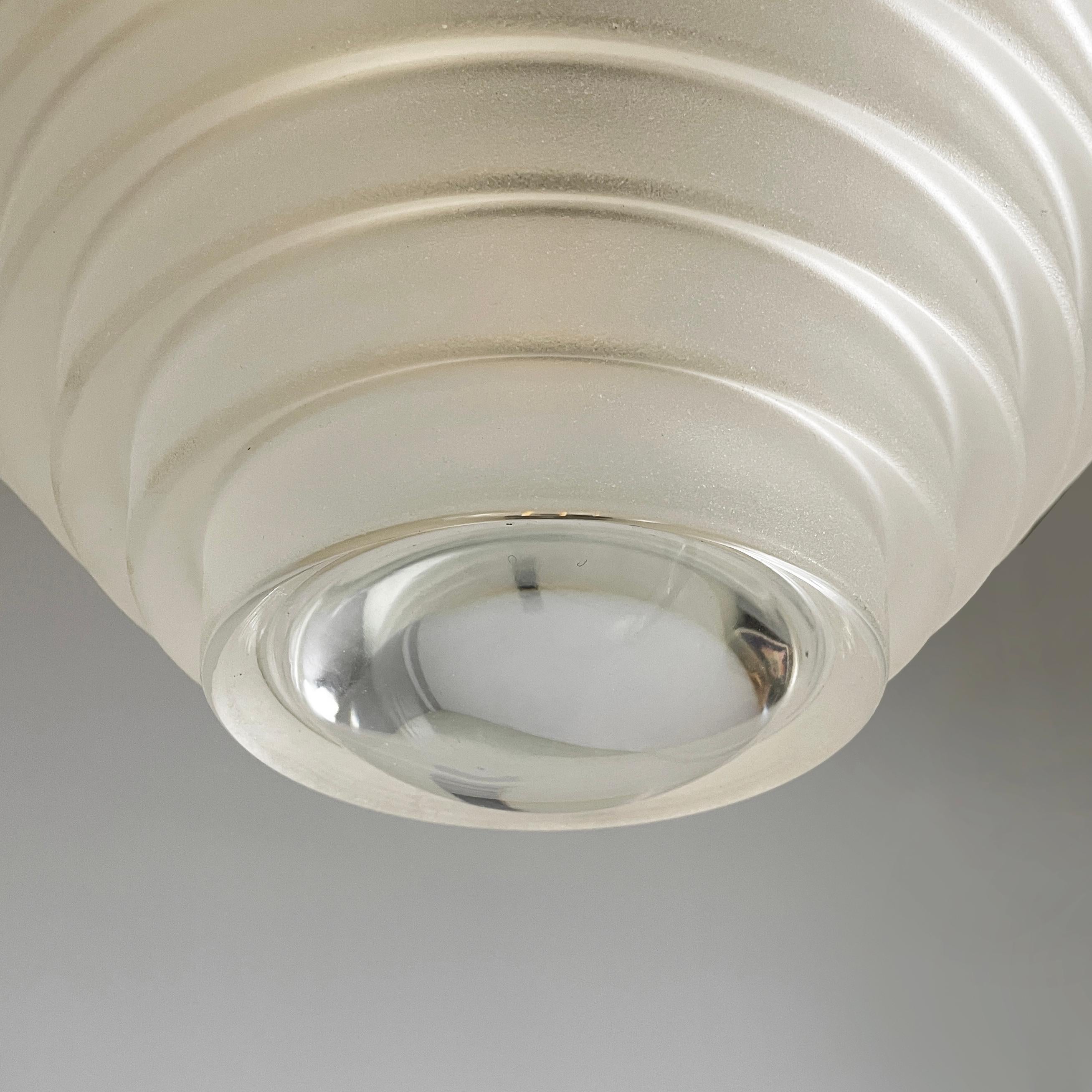 Italian modern glass chandelier Egina by Angelo Mangiarotti for Artemide, 1970s For Sale 2