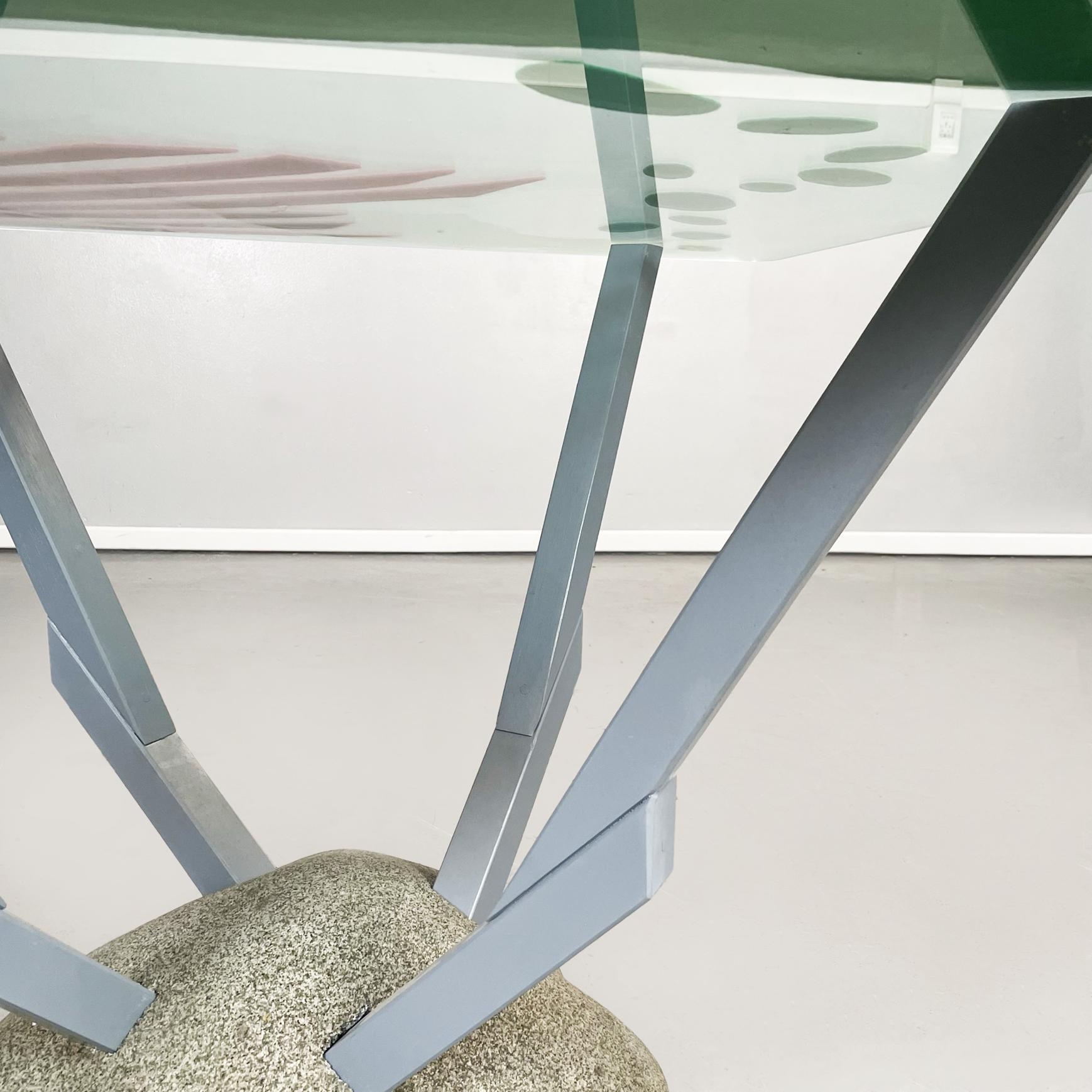 Italienischer moderner italienischer Tisch aus Glasstoff und Holz Artifici von Deganello für Cassina, 1985 im Angebot 7