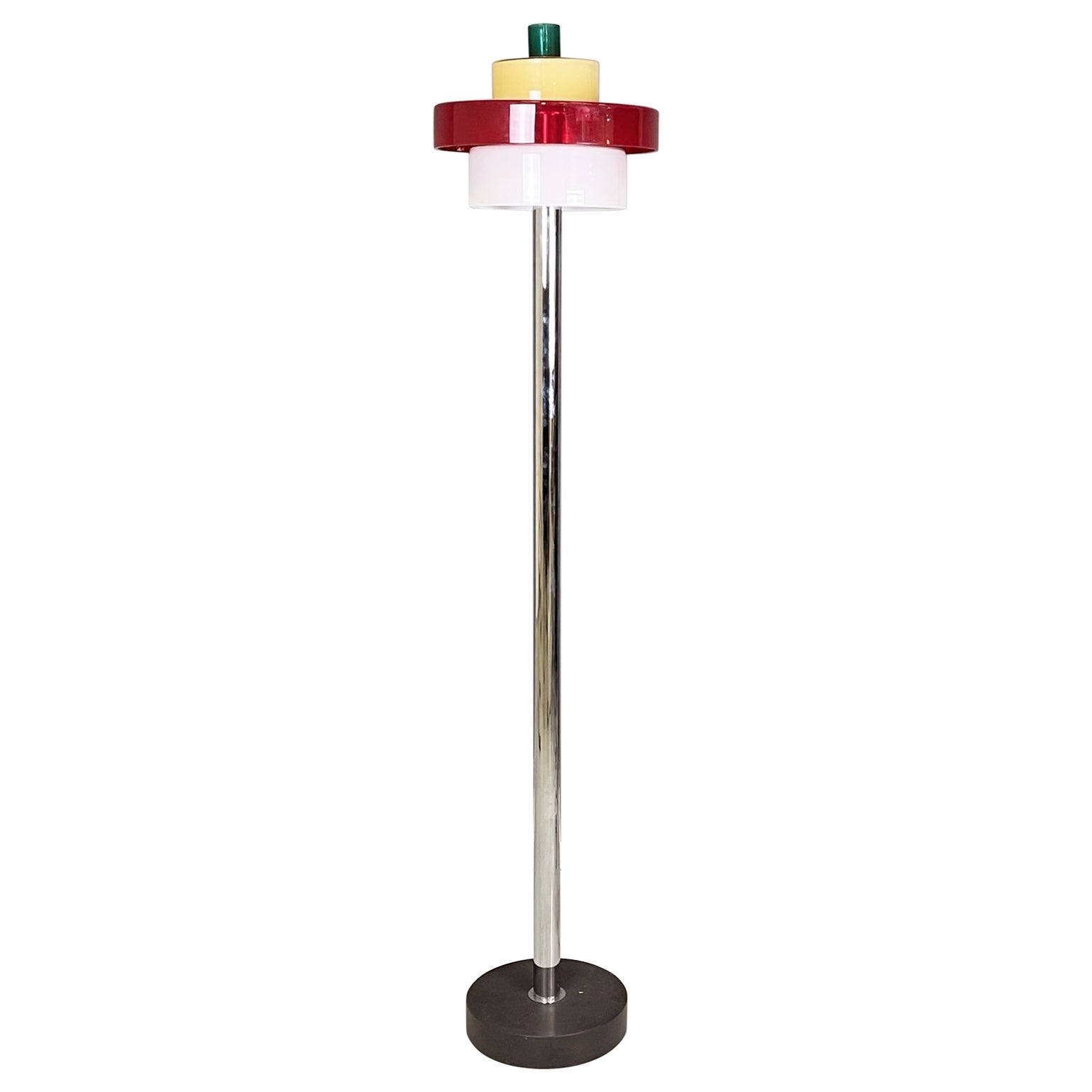 Lámpara de pie italiana moderna de cristal Allarnisam de Ettore Sottsass para Venini, años 90