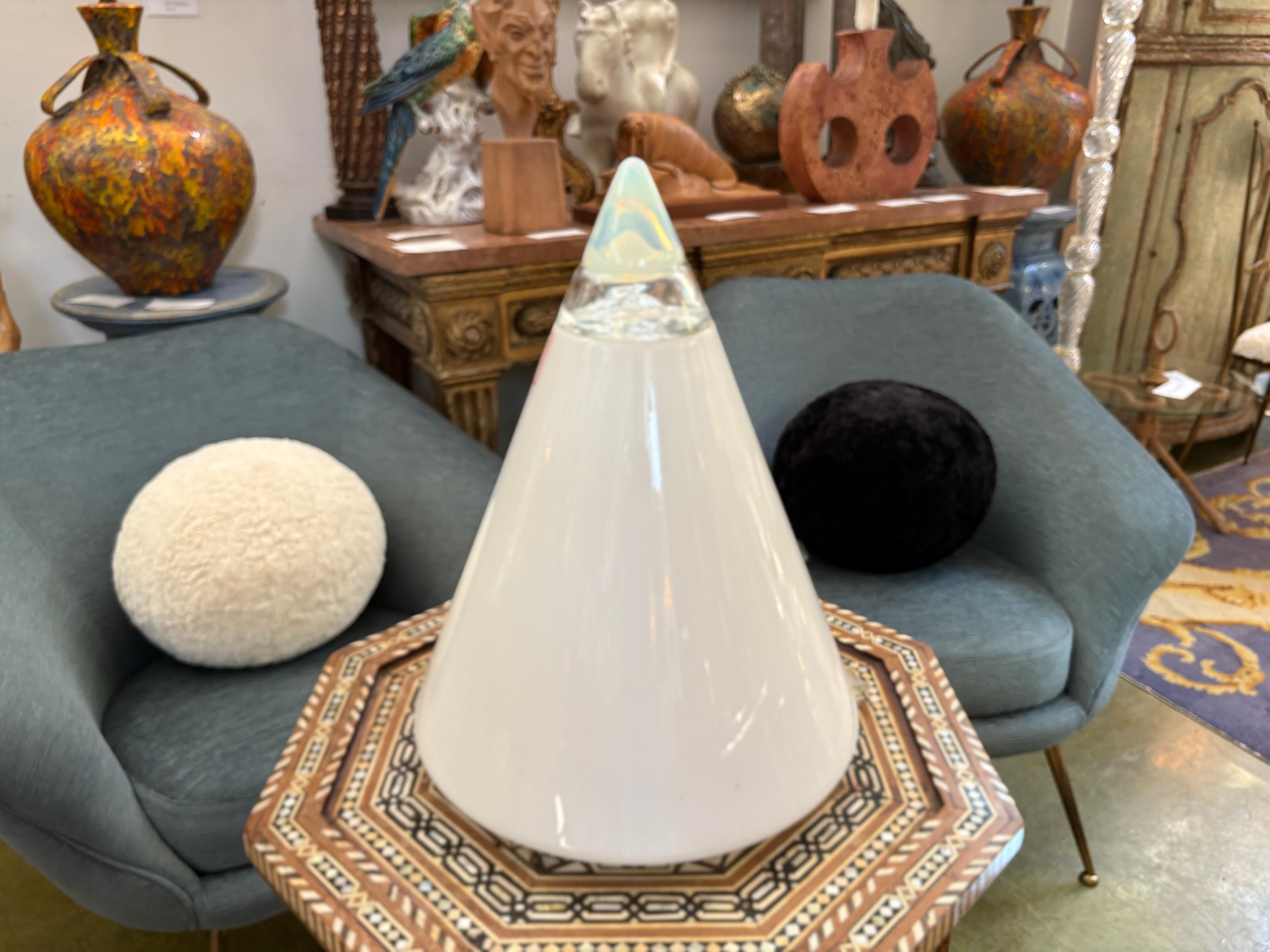 Fin du 20e siècle Lampe italienne moderne en verre, Design/One, Giusto Toso en vente
