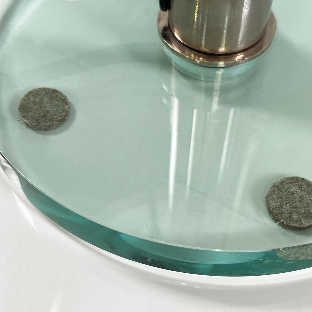 Lampe de table moderne italienne en verre et métal WG 24 Wilhelm Wagenfeld Tecnolumen, années 1980 en vente 8