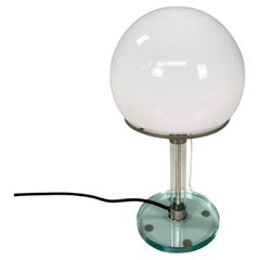 Italian modern glass metal WG 24 table lamp Wilhelm Wagenfeld Tecnolumen, 1980s